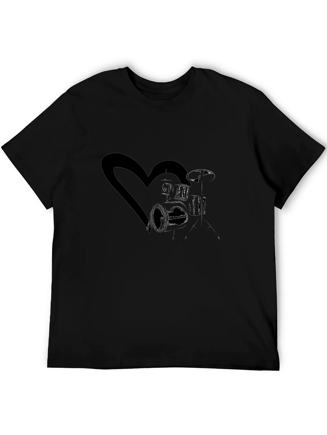 Drum Kit Heart Graphic Tee