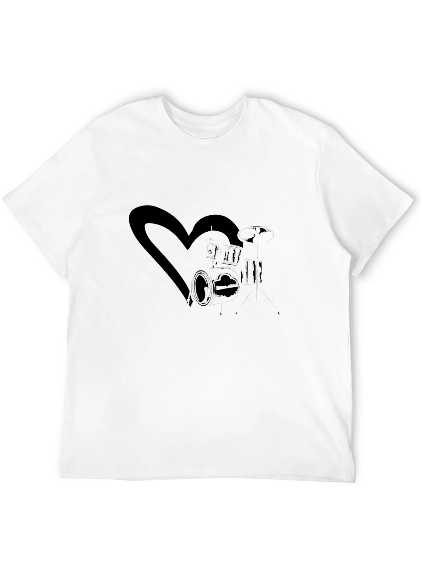 Drum Kit Heart Graphic Tee