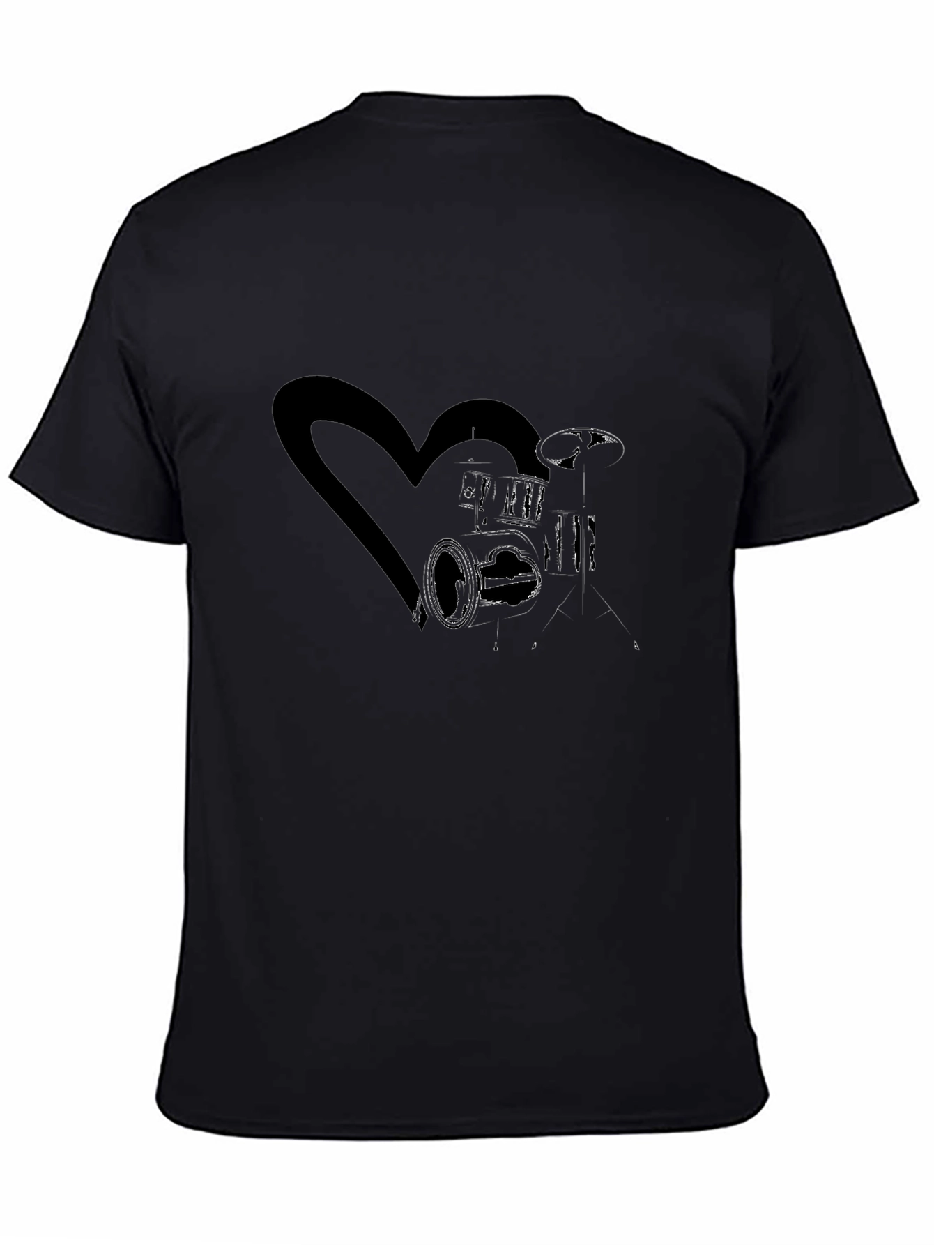 Drum Kit Heart Graphic Tee