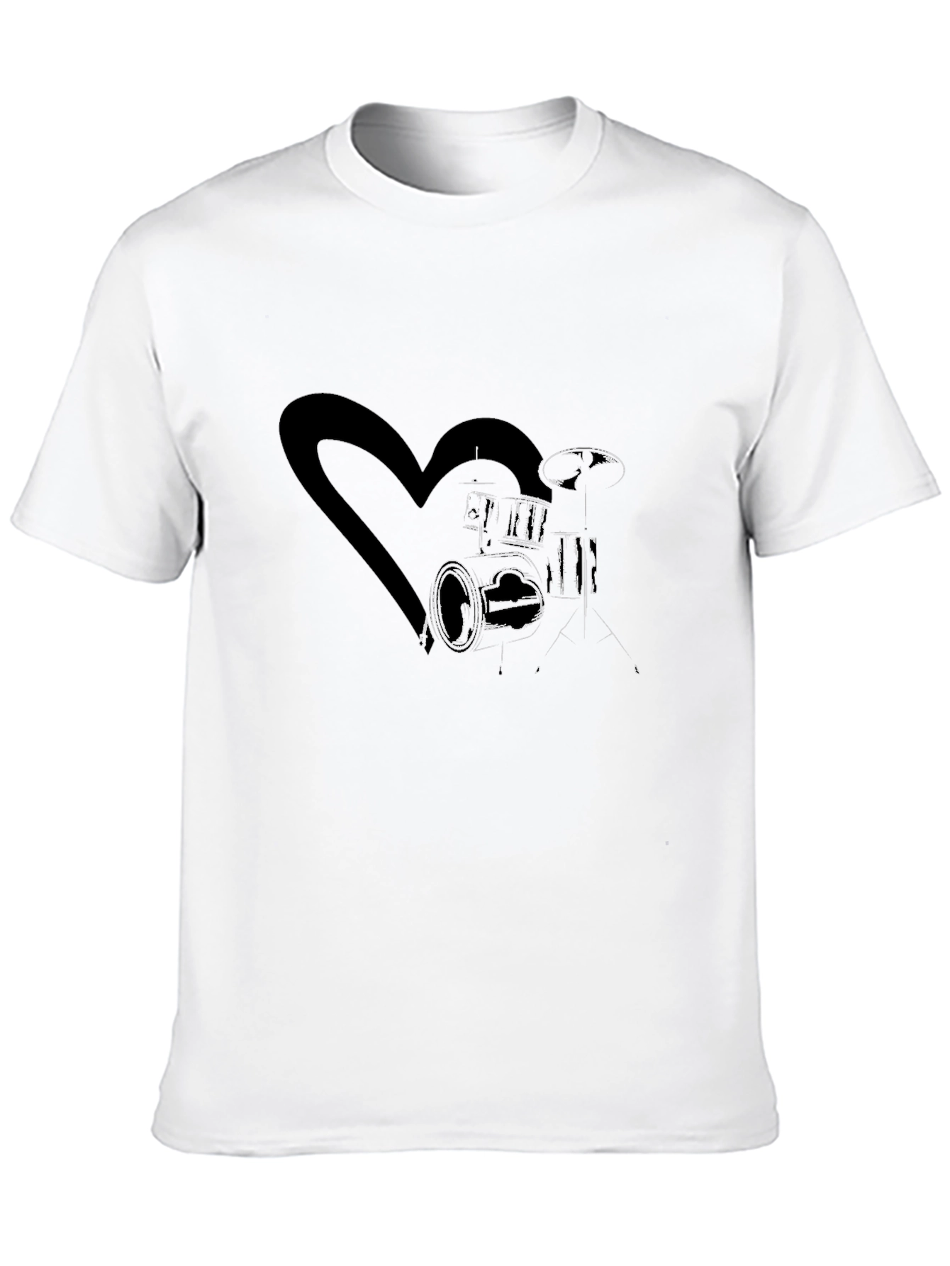 Drum Kit Heart Graphic Tee