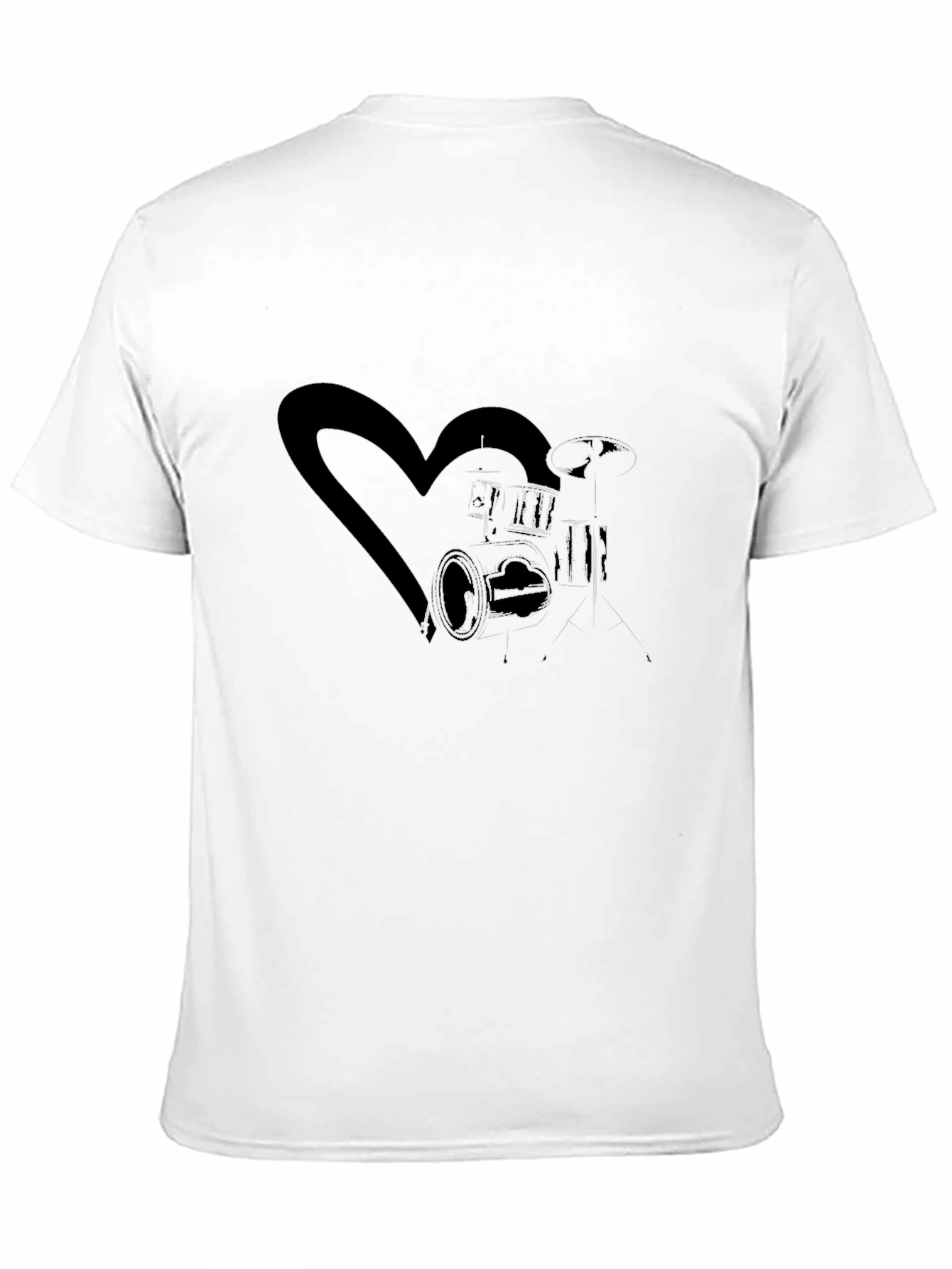 Drum Kit Heart Graphic Tee