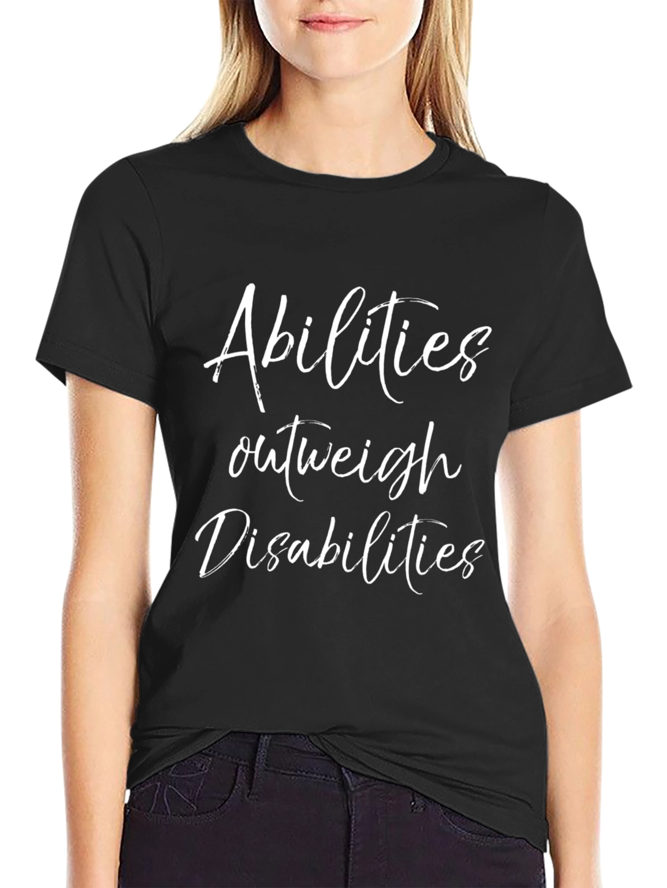 Abilities Outweigh Disabilities Graphic Tee