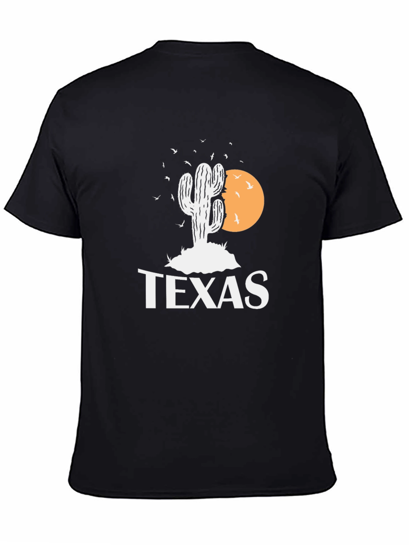 Texas Cactus Graphic T-Shirt - Mens Black Tee
