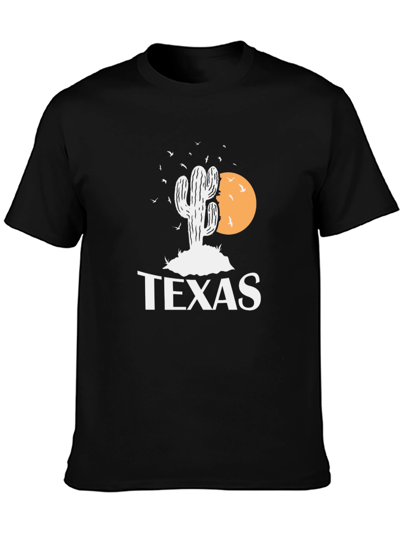 Texas Cactus Graphic T-Shirt - Mens Black Tee