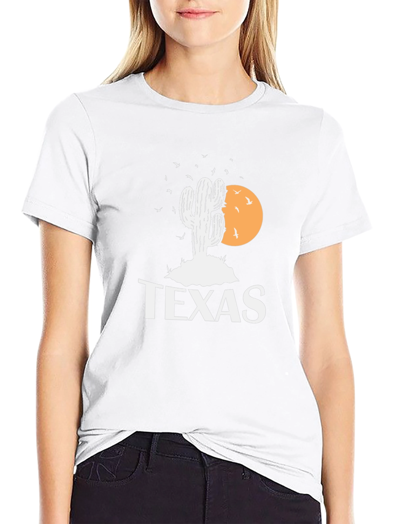 Texas Cactus Graphic T-Shirt - Mens Black Tee