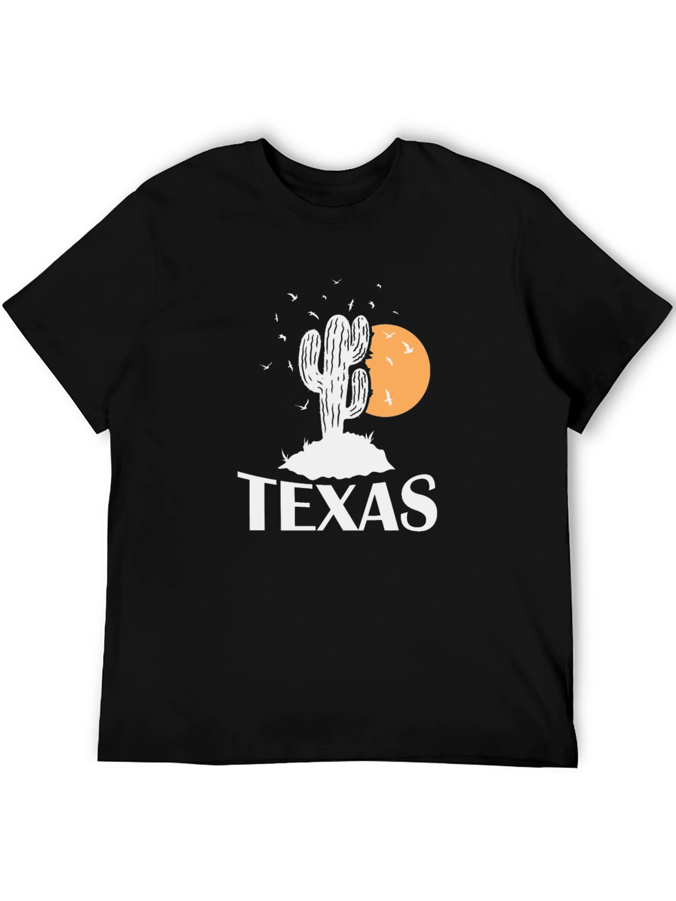 Texas Cactus Graphic T-Shirt - Mens Black Tee