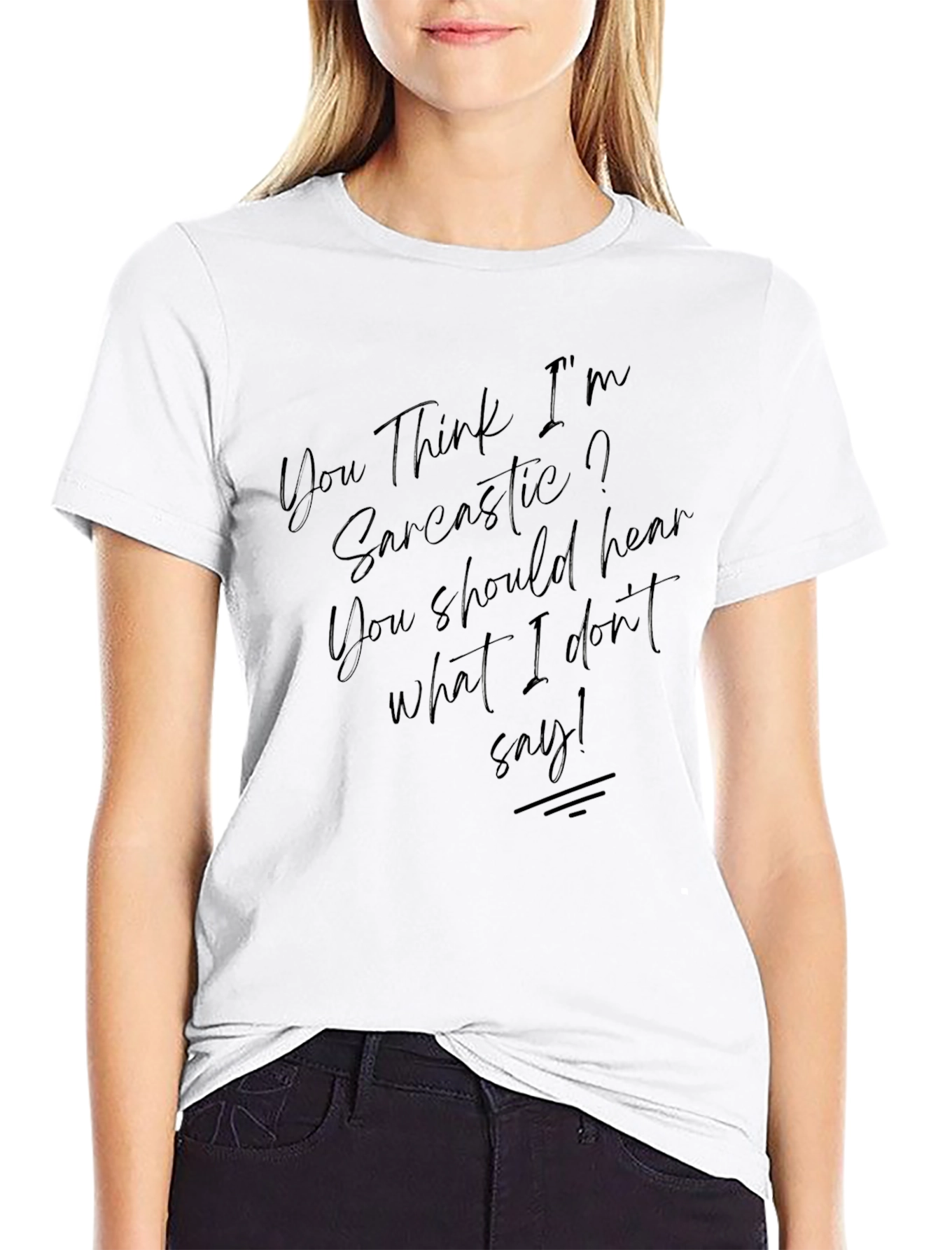 Sarcastic Humor Graphic Tee - Black Casual Shirt