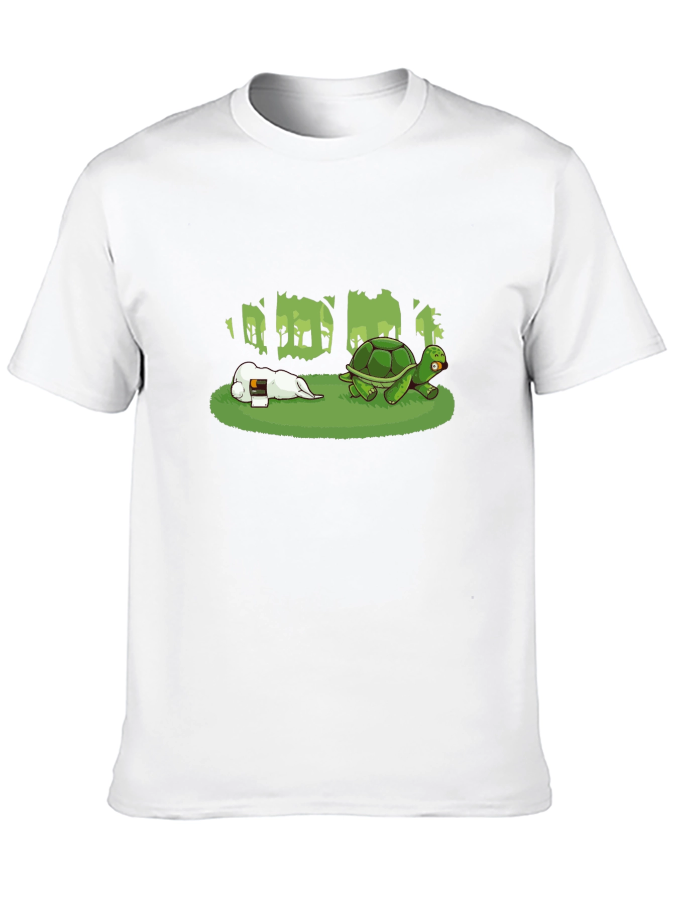 Hare & Tortoise T-Shirt - Black Cotton Blend