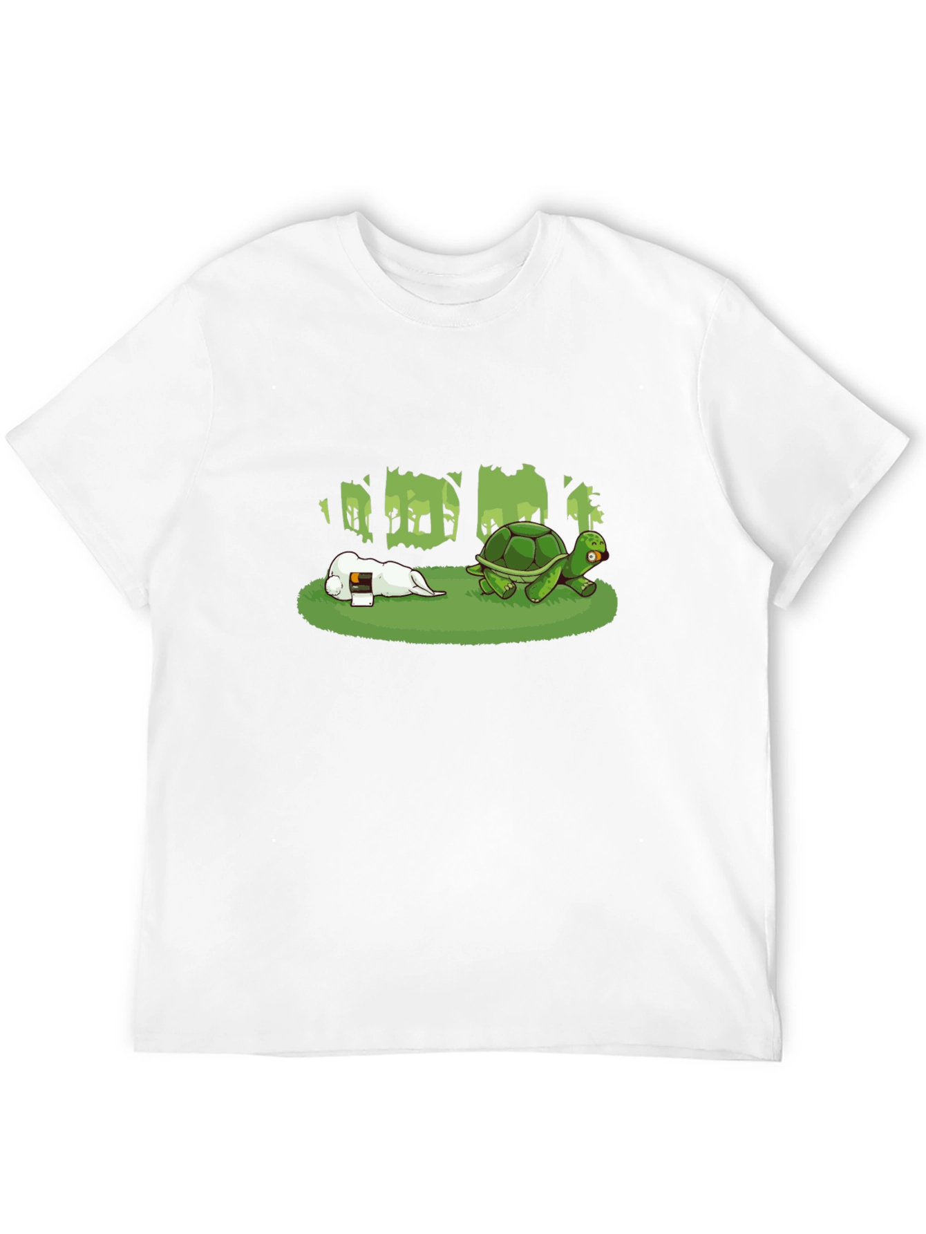 Hare & Tortoise T-Shirt - Black Cotton Blend