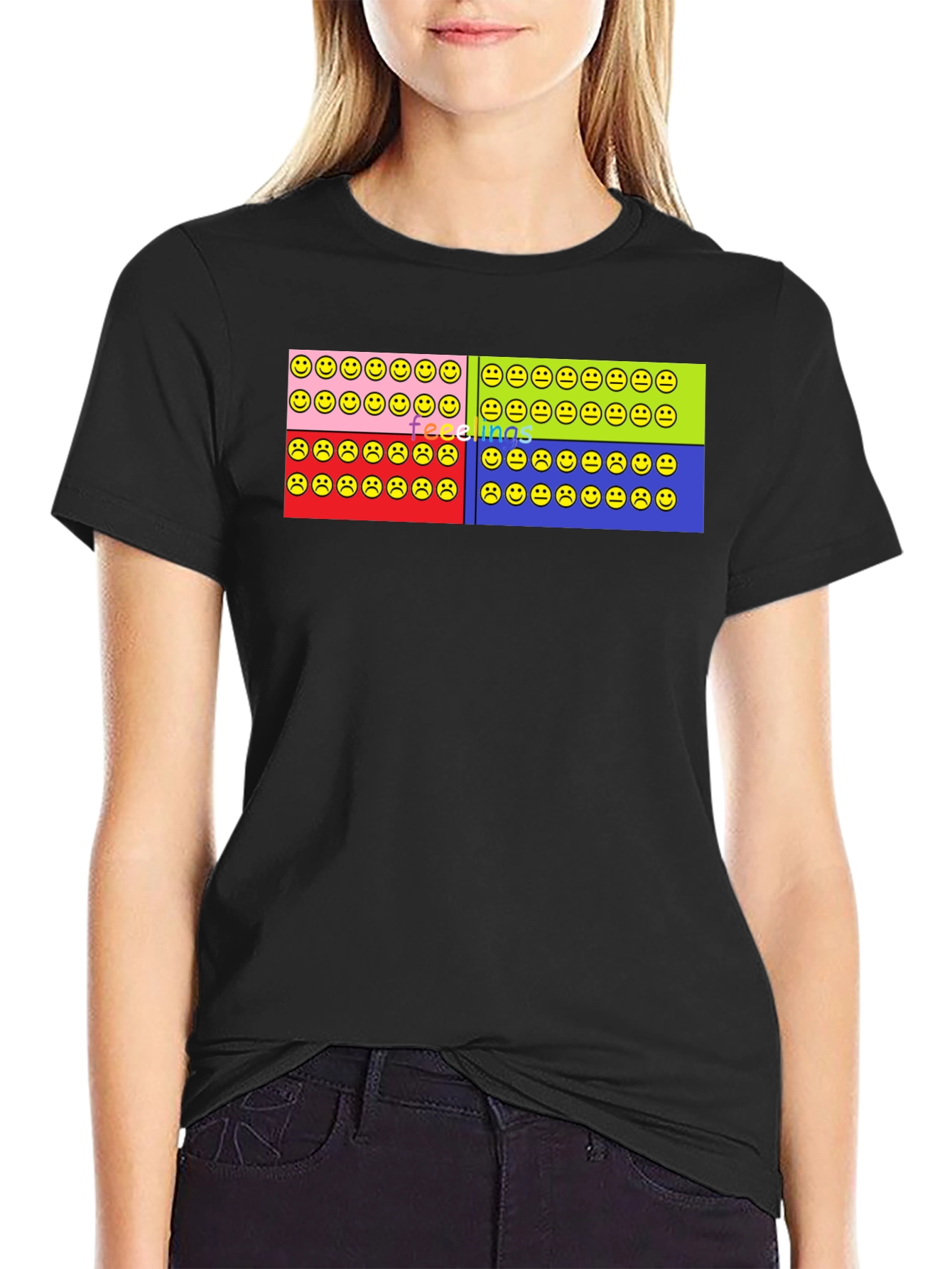 Feelings Smiley Face T-Shirt Graphic Design