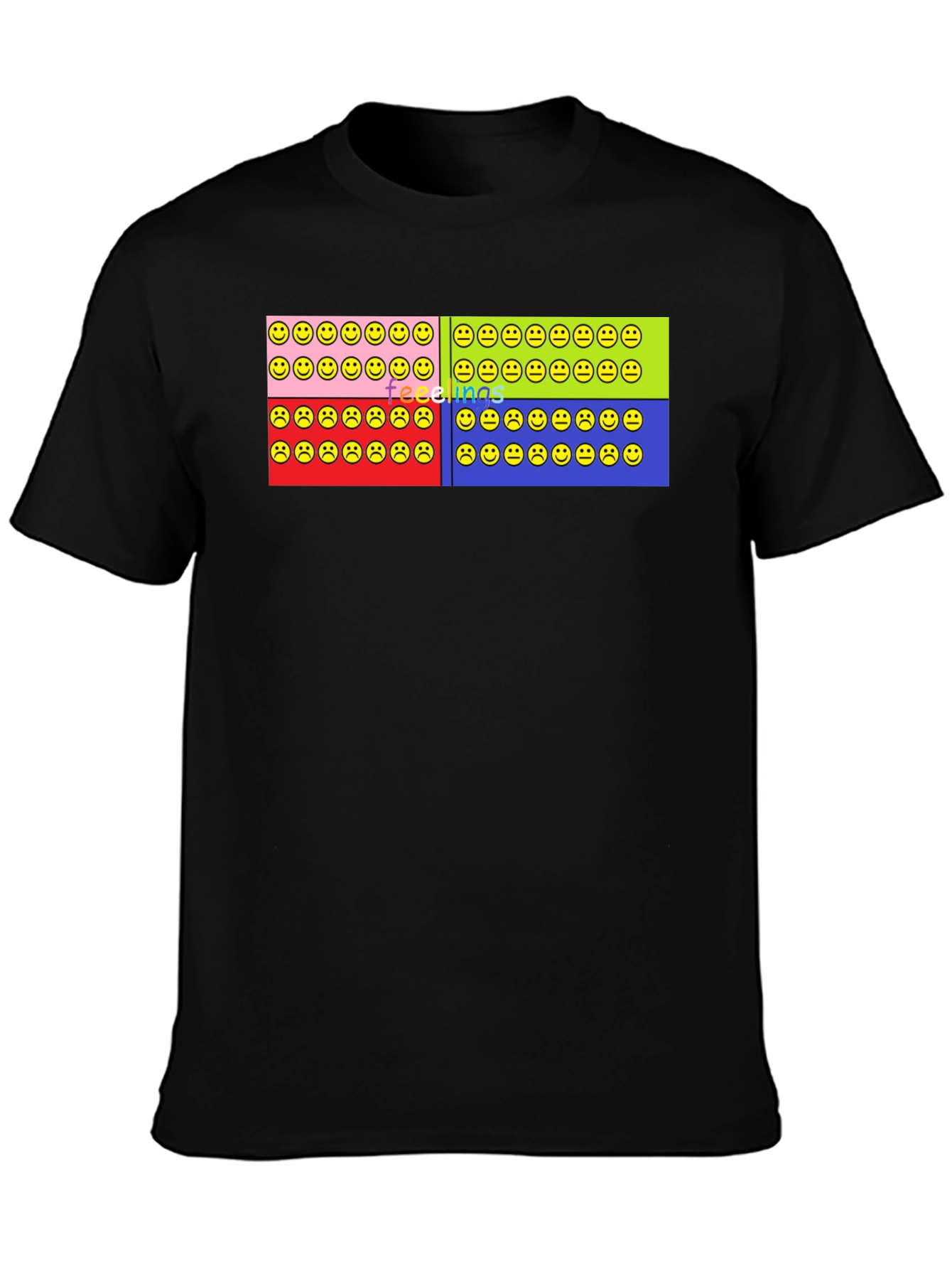 Feelings Smiley Face T-Shirt Graphic Design