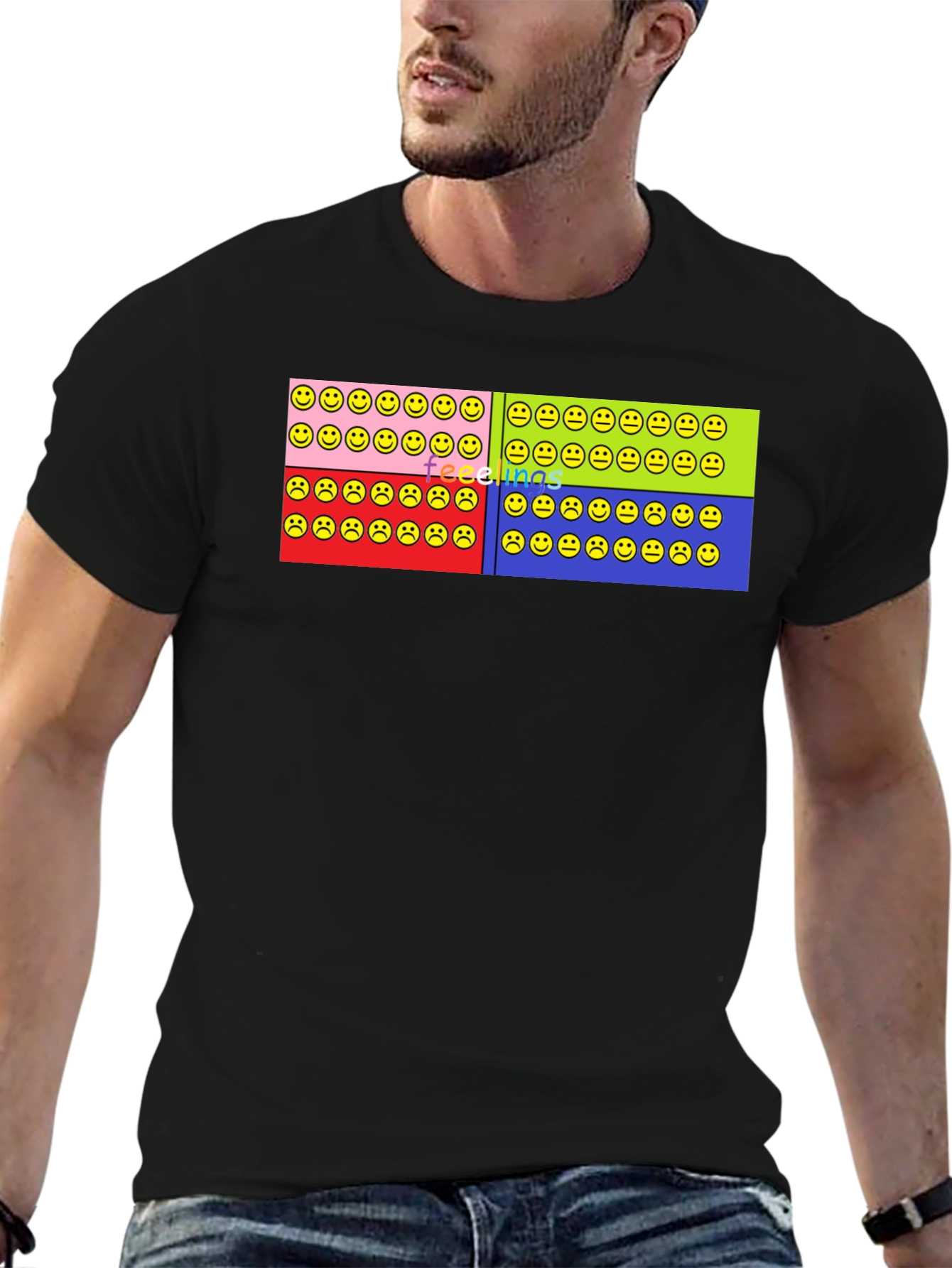 Feelings Smiley Face T-Shirt Graphic Design