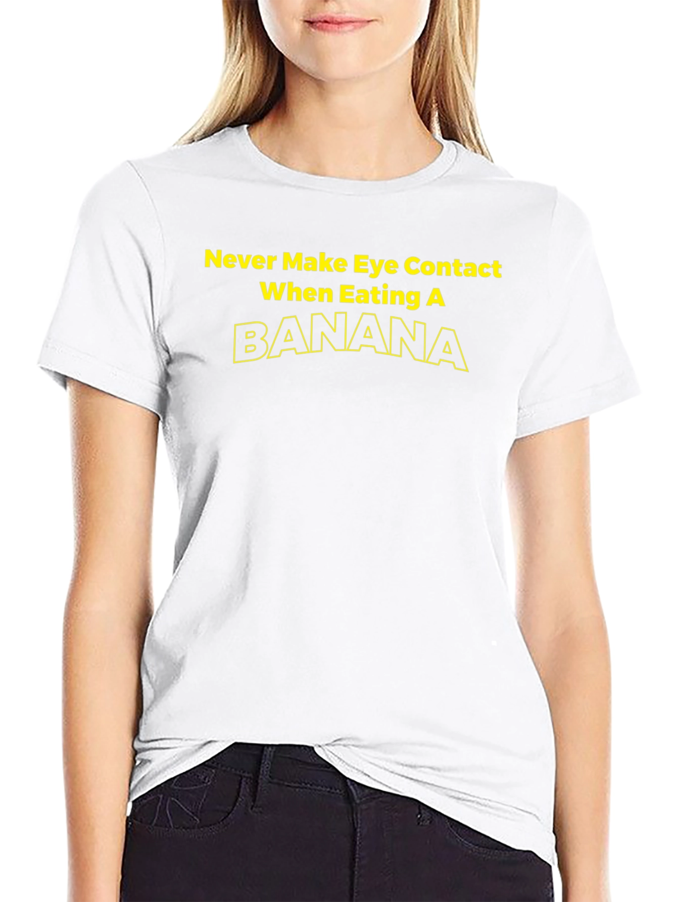 Banana T-Shirt - Never Make Eye Contact Graphic Tee