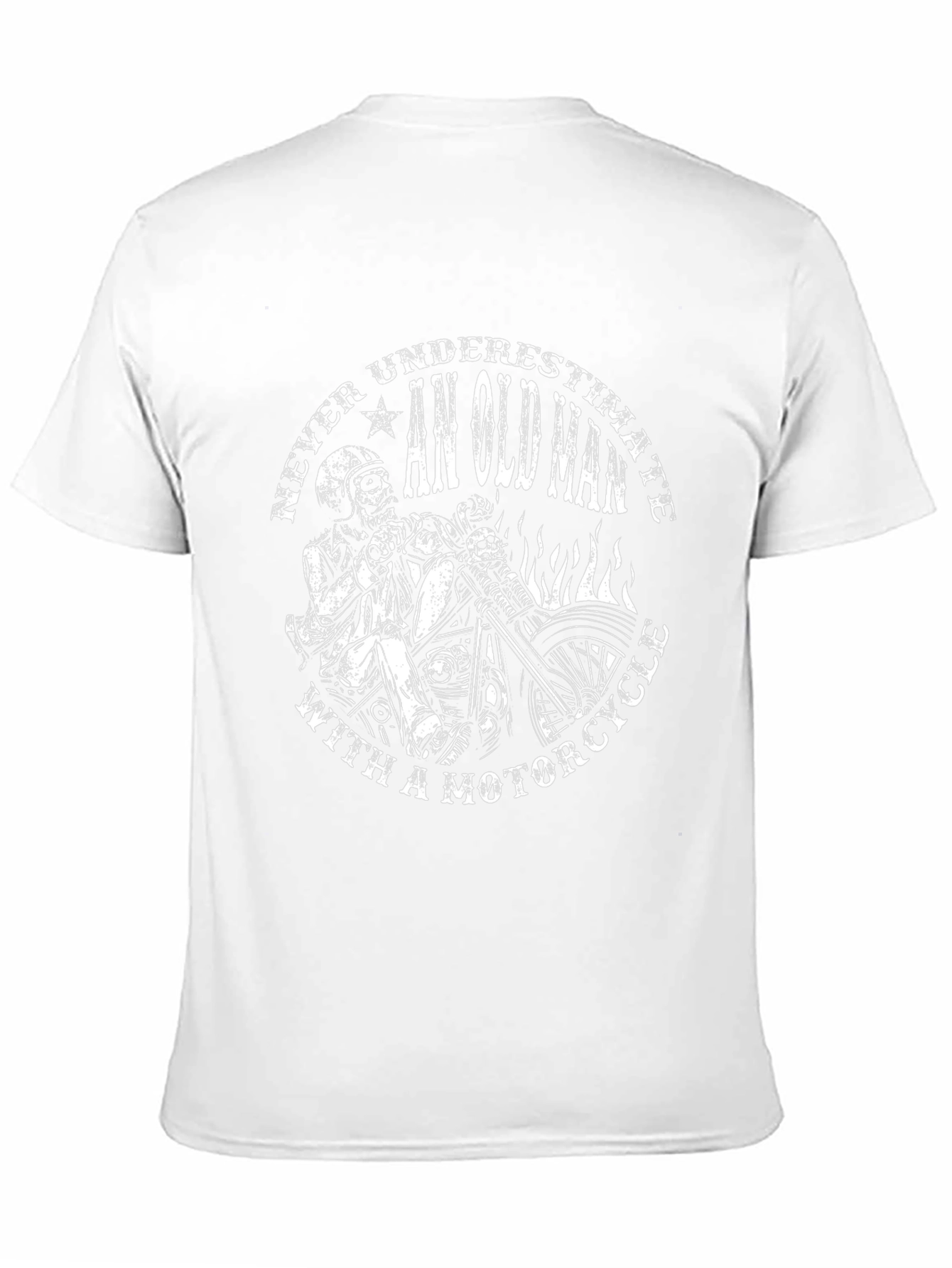 Never Underestimate Old Man With Motorcycle T-Shirt