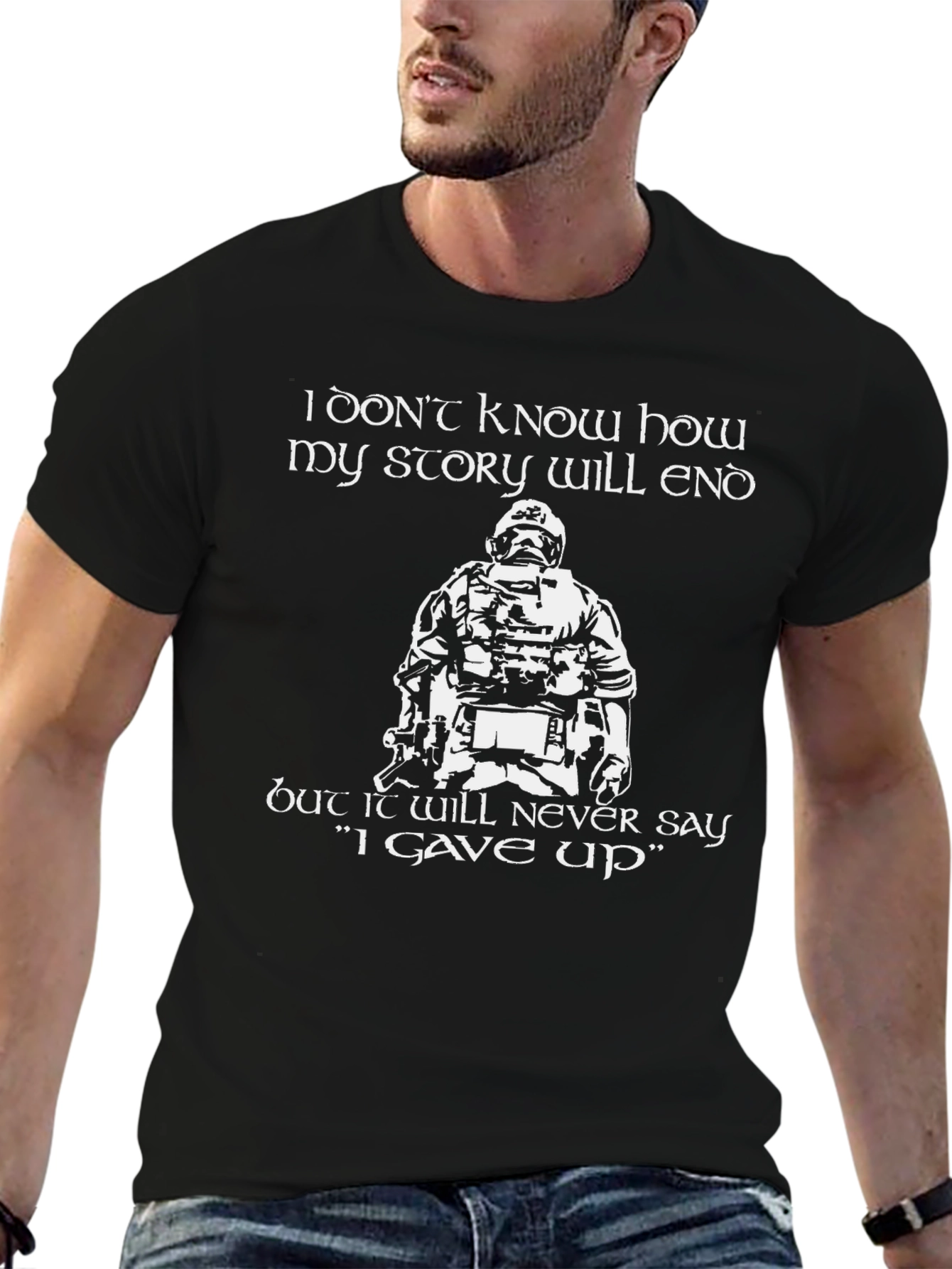Inspirational Graphic Tee - Never Give Up