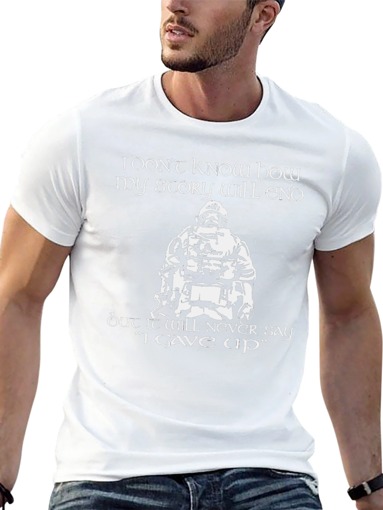 Inspirational Graphic Tee - Never Give Up