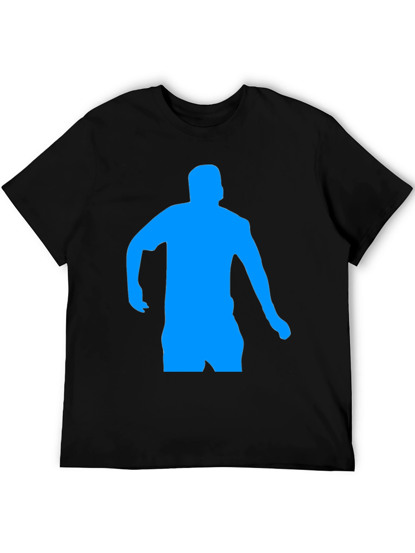 Mens Black T-Shirt with Blue Dancer Graphic