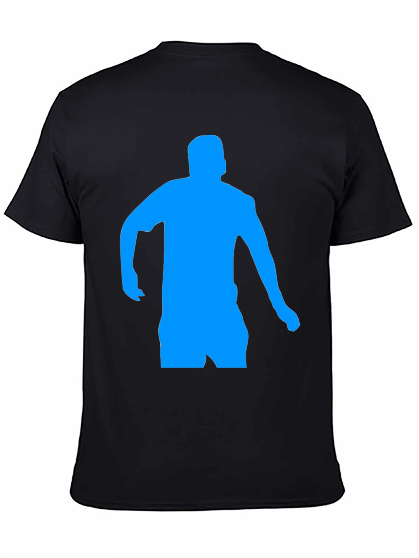 Mens Black T-Shirt with Blue Dancer Graphic