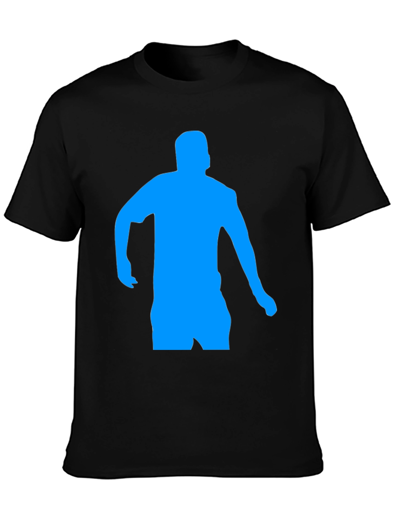 Mens Black T-Shirt with Blue Dancer Graphic