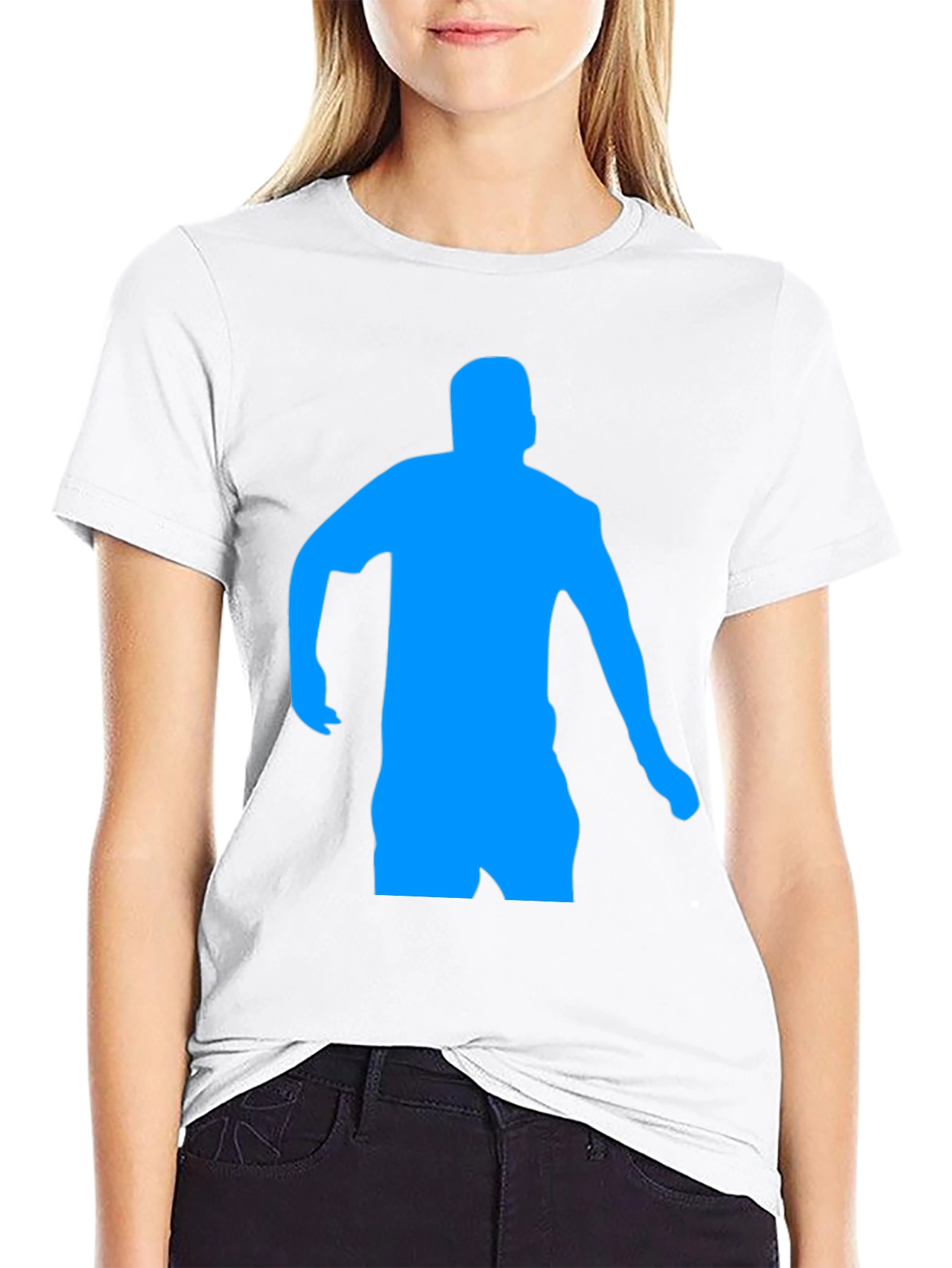 Mens Black T-Shirt with Blue Dancer Graphic