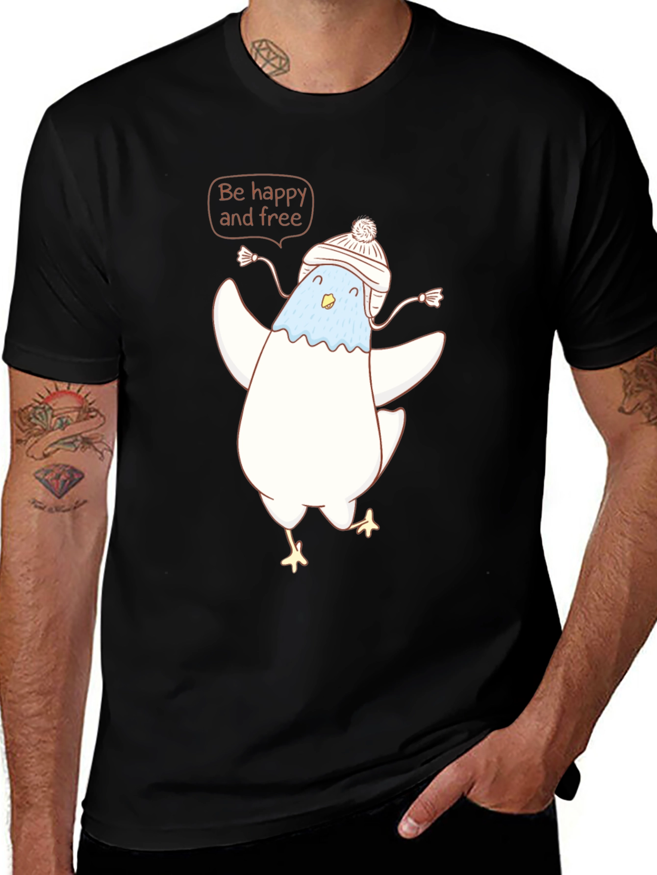 Be Happy & Free Bird T-Shirt