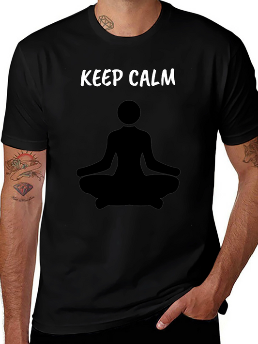Keep Calm Meditation T-Shirt - Relaxed Fit