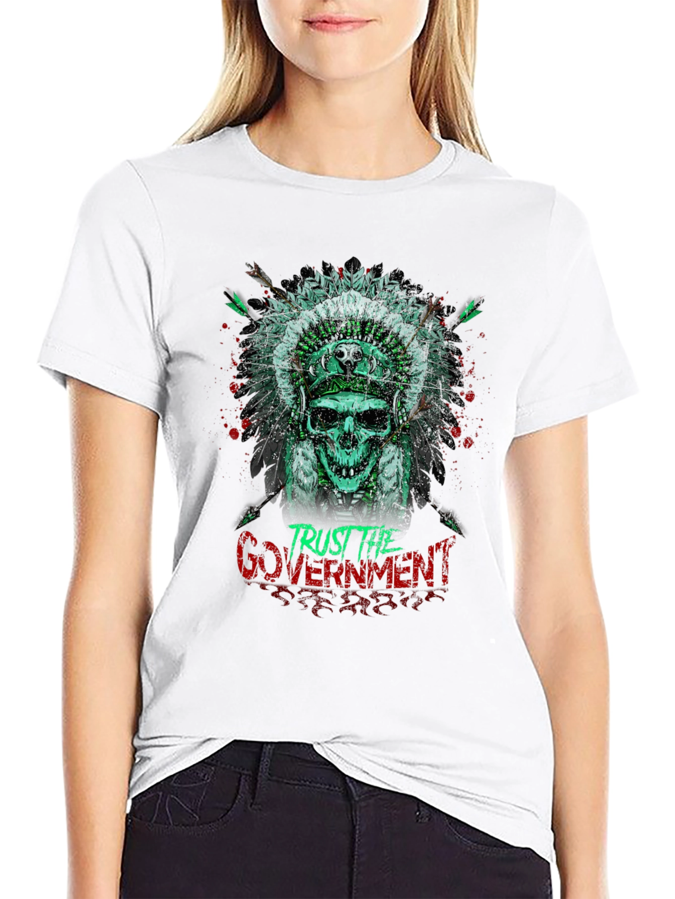 Trust the Government Skull Tee