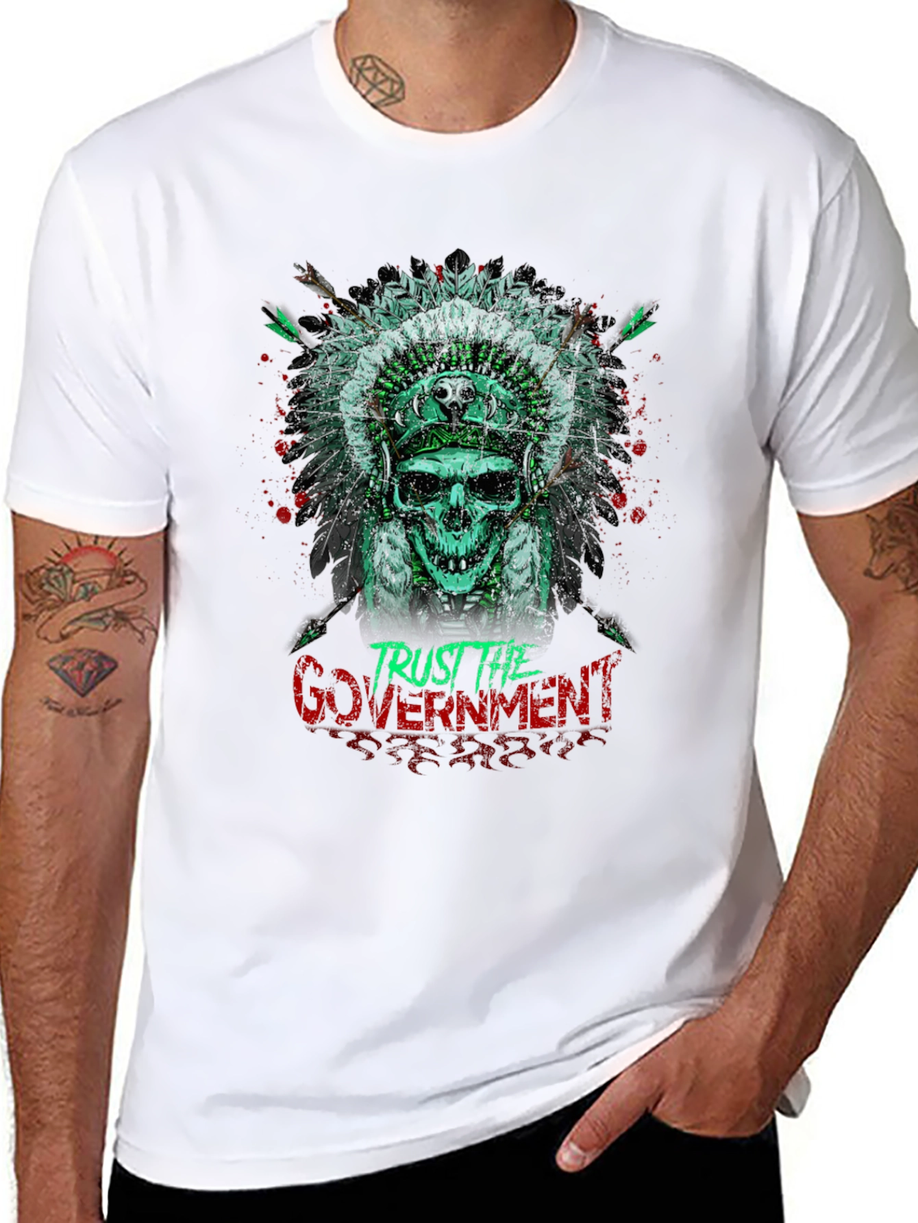 Trust the Government Skull Tee