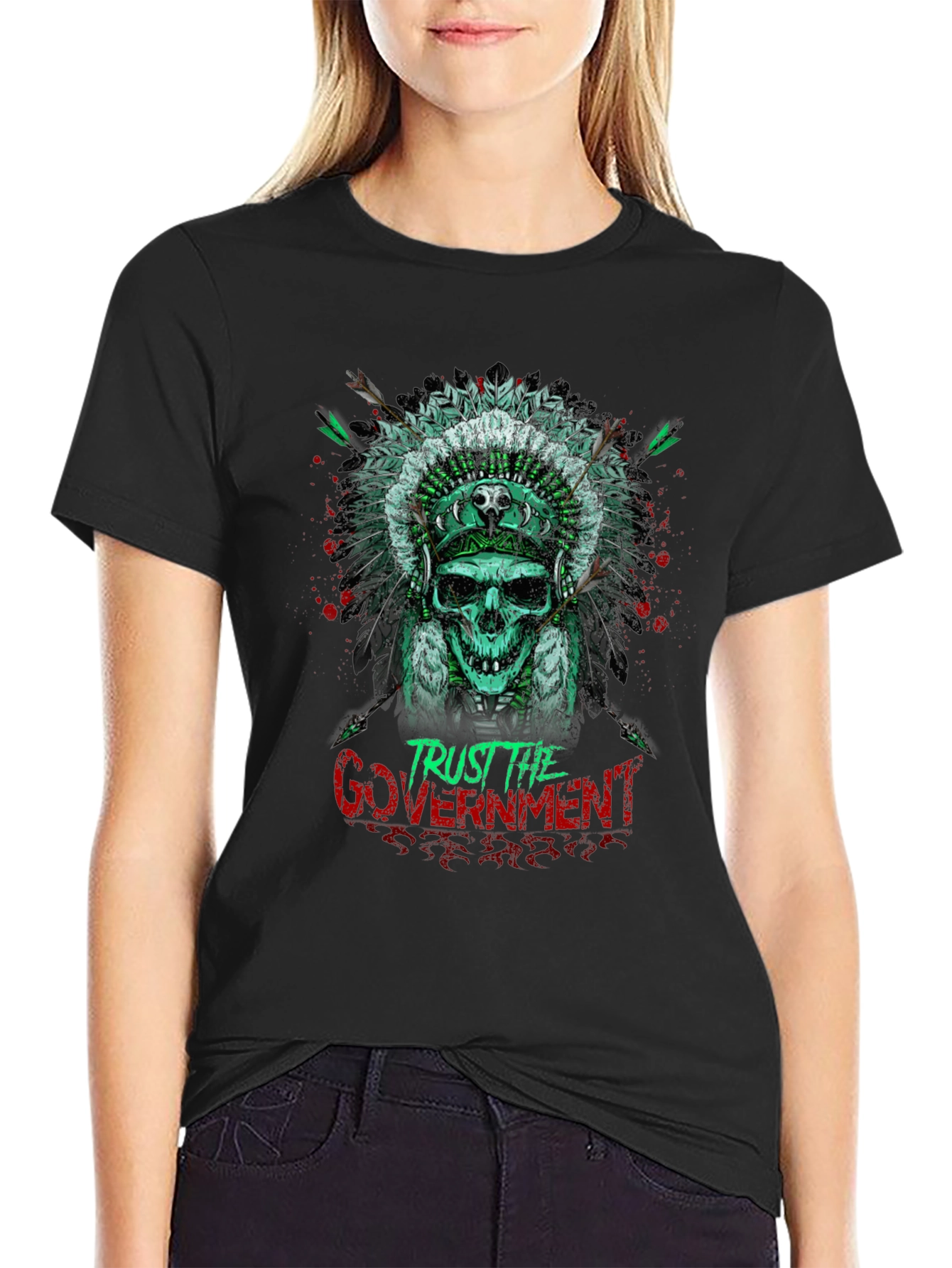Trust the Government Skull Tee