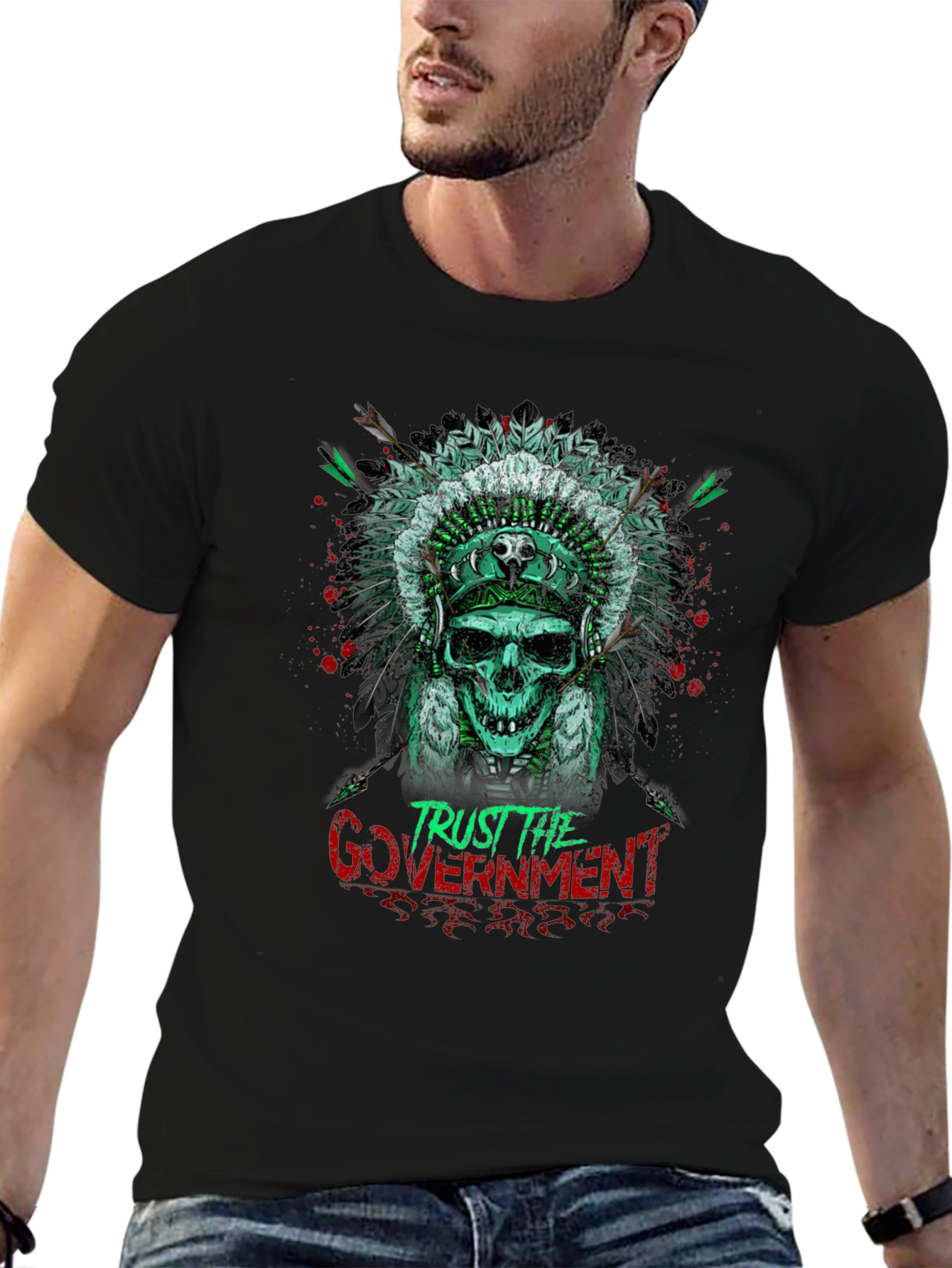 Trust the Government Skull Tee