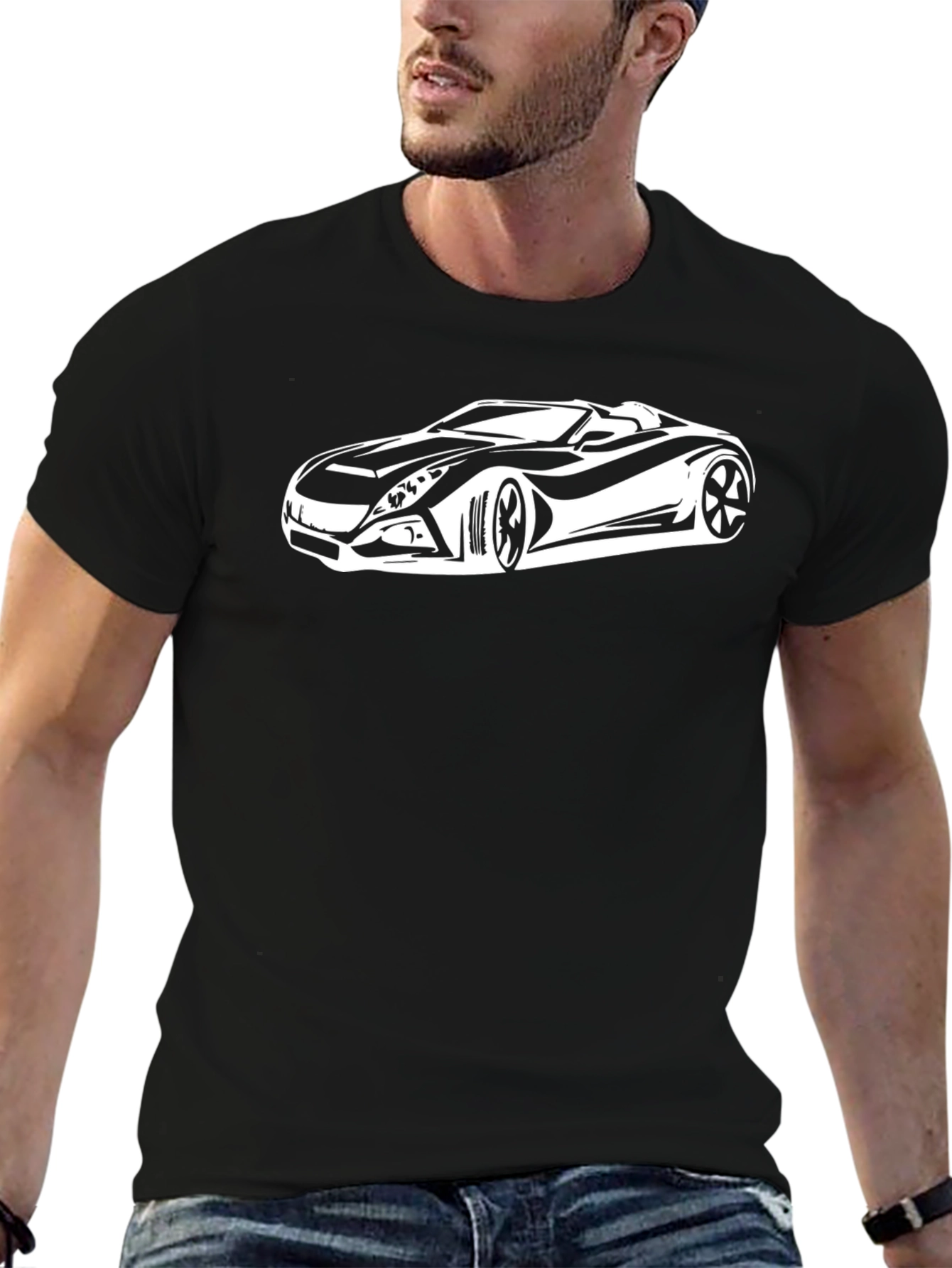Sleek Car Graphic T-Shirt - Cool Automotive Design