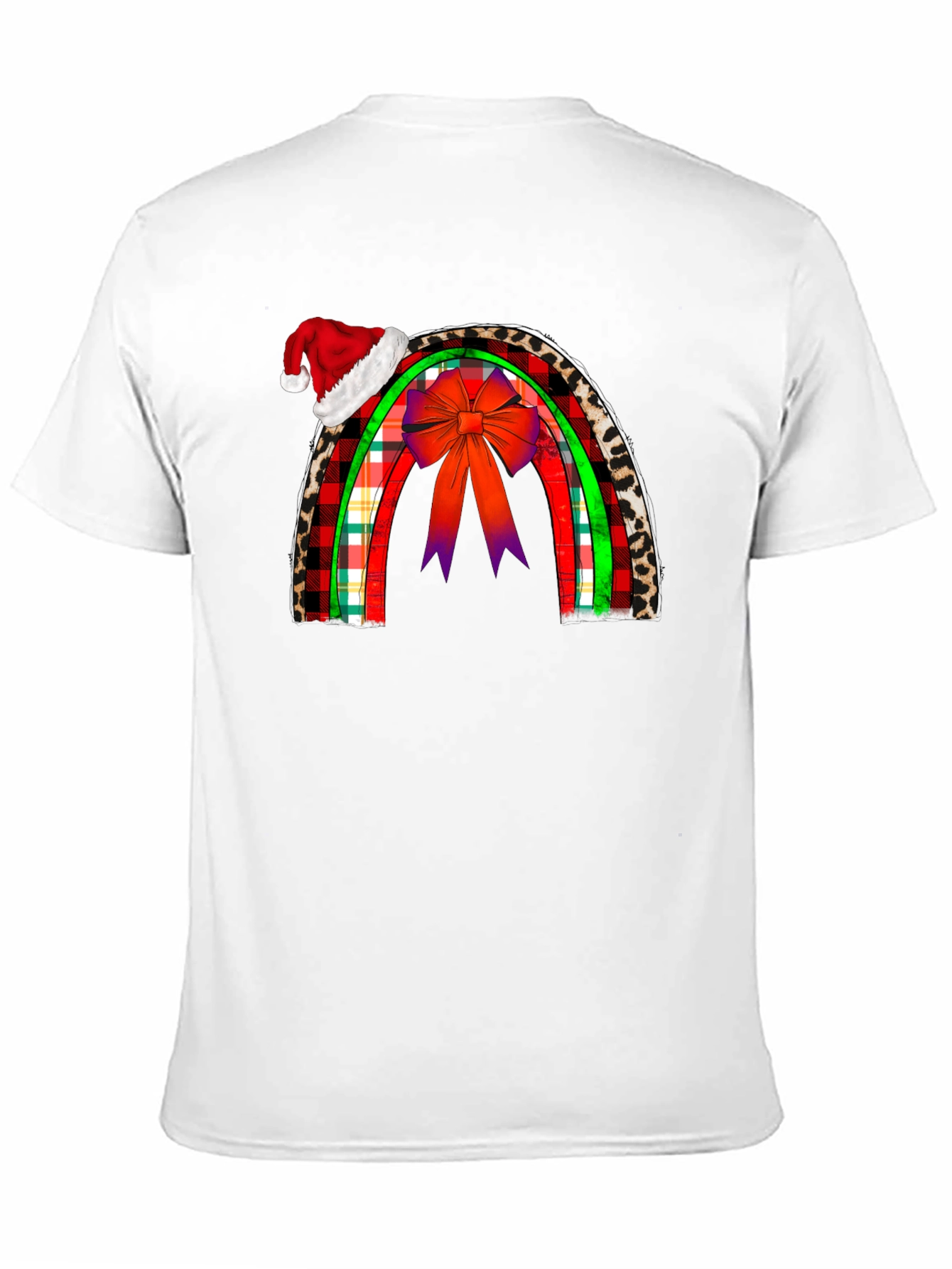 Holiday Rainbow Santa Hat Graphic Tee