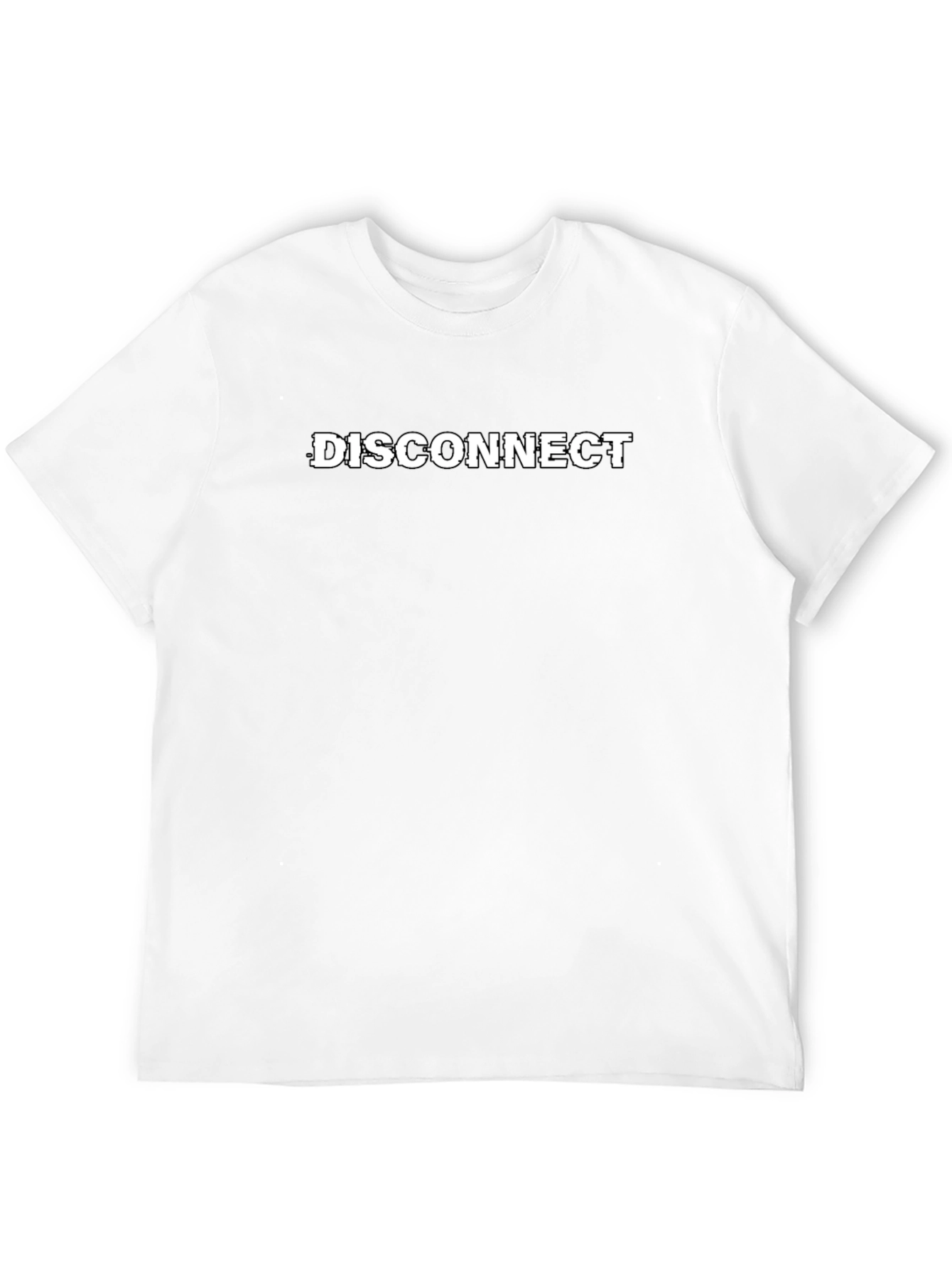 Disconnect Graphic T-Shirt - Black Cotton Tee
