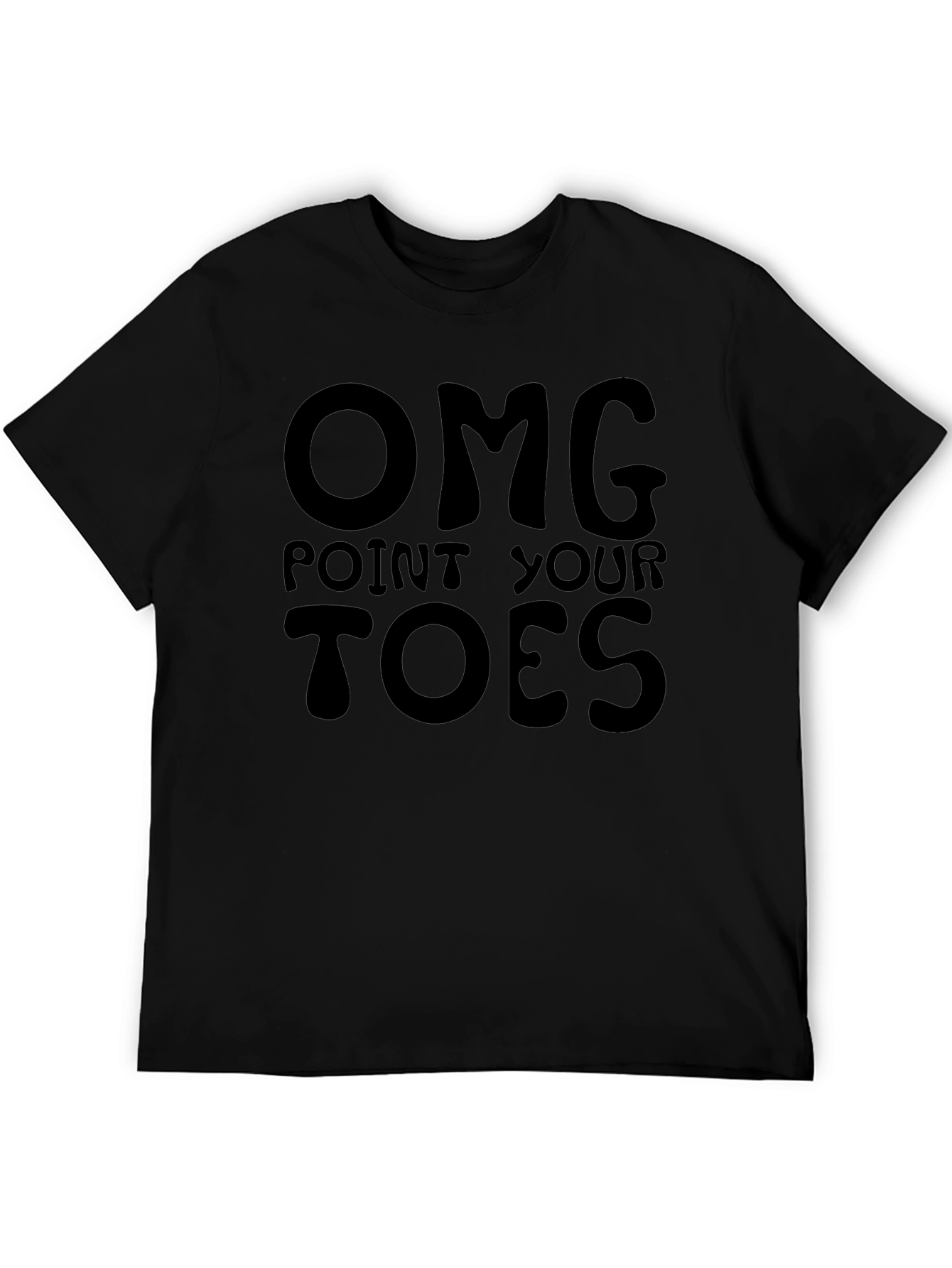 OMG Point Your Toes Black Graphic Tee