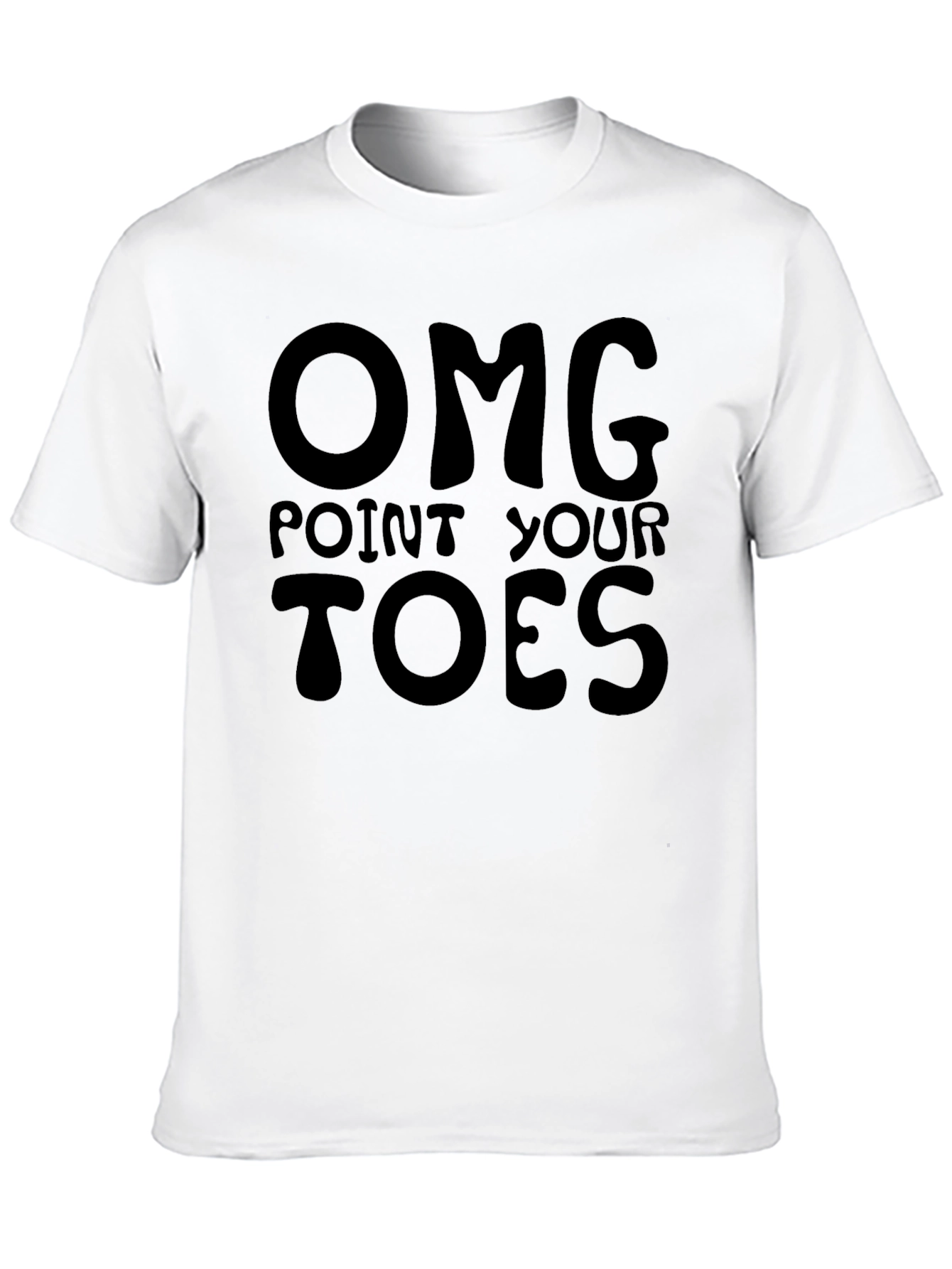 OMG Point Your Toes Black Graphic Tee