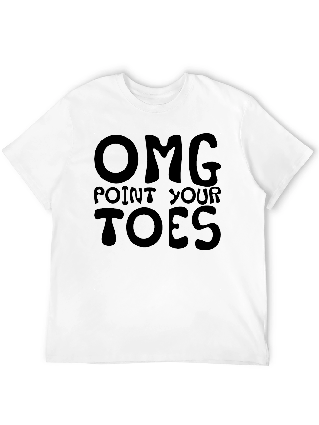 OMG Point Your Toes Black Graphic Tee