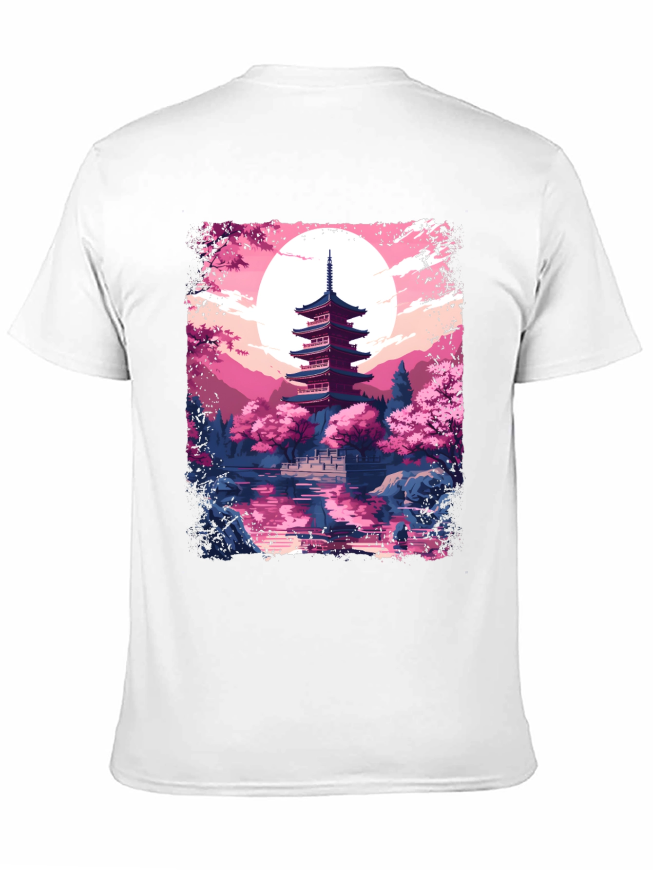Japanese Pagoda Graphic Tee - Black