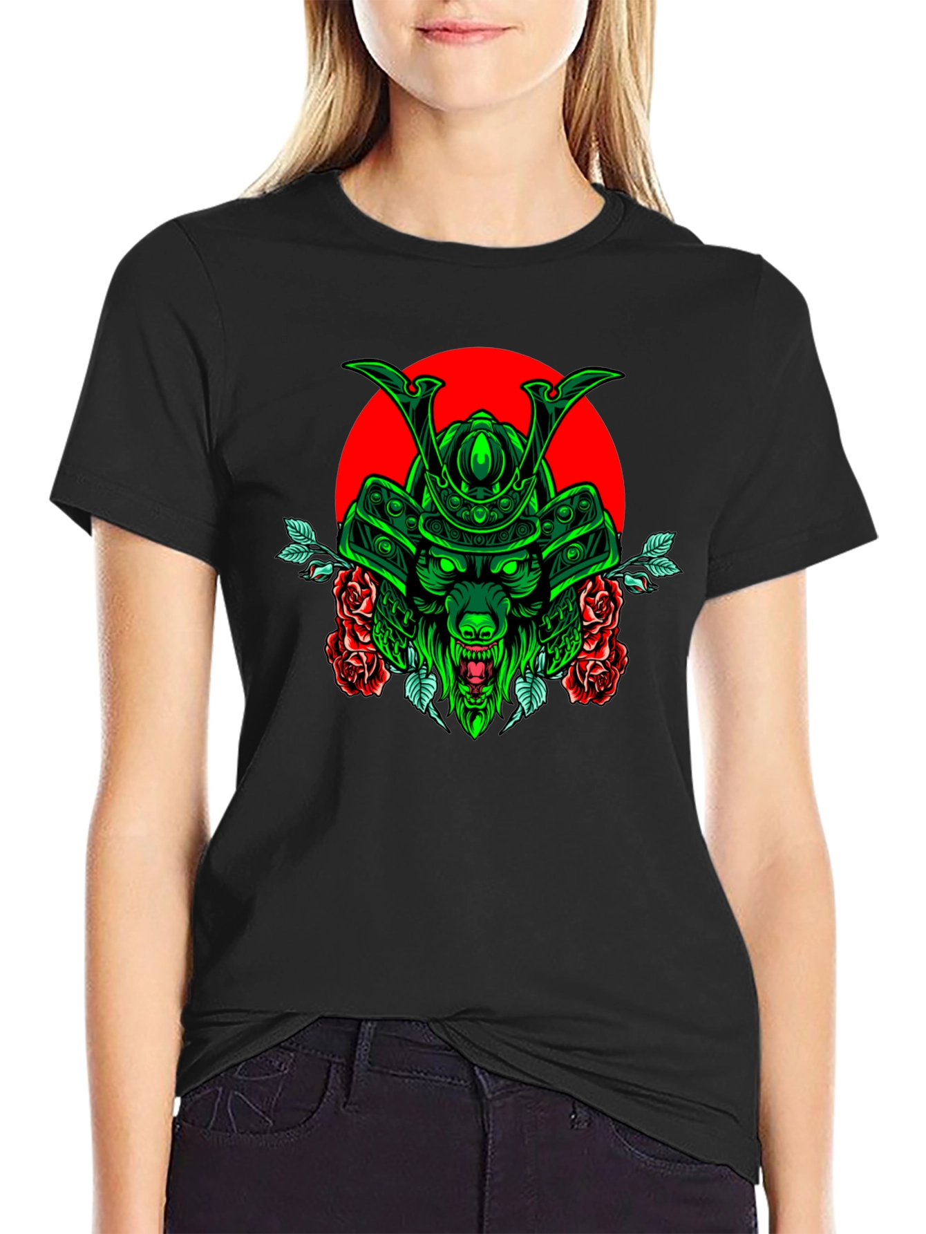 Samurai Wolf T-Shirt - Unique Graphic Tee