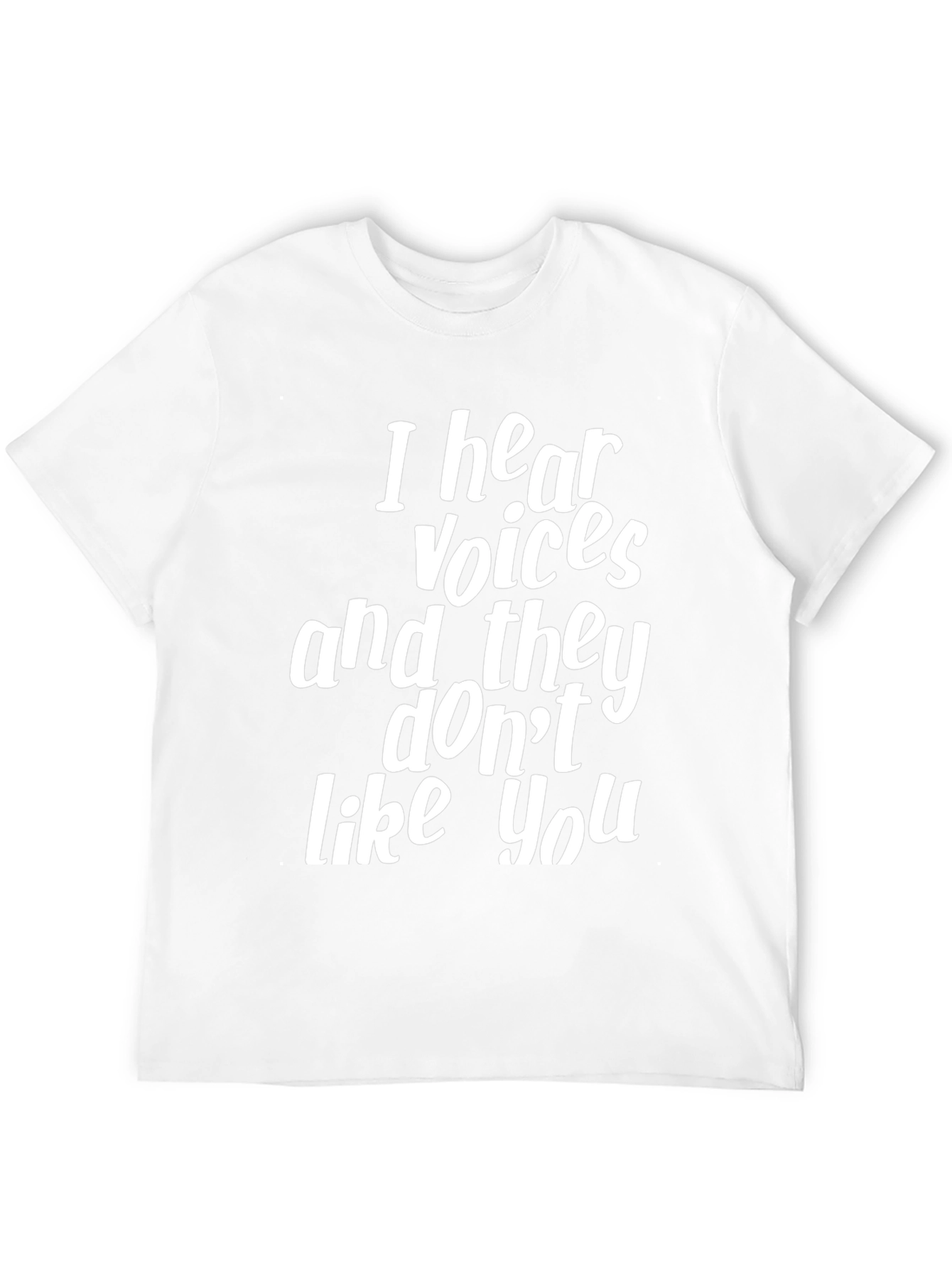 Funny I Hear Voices Graphic Tee - Black
