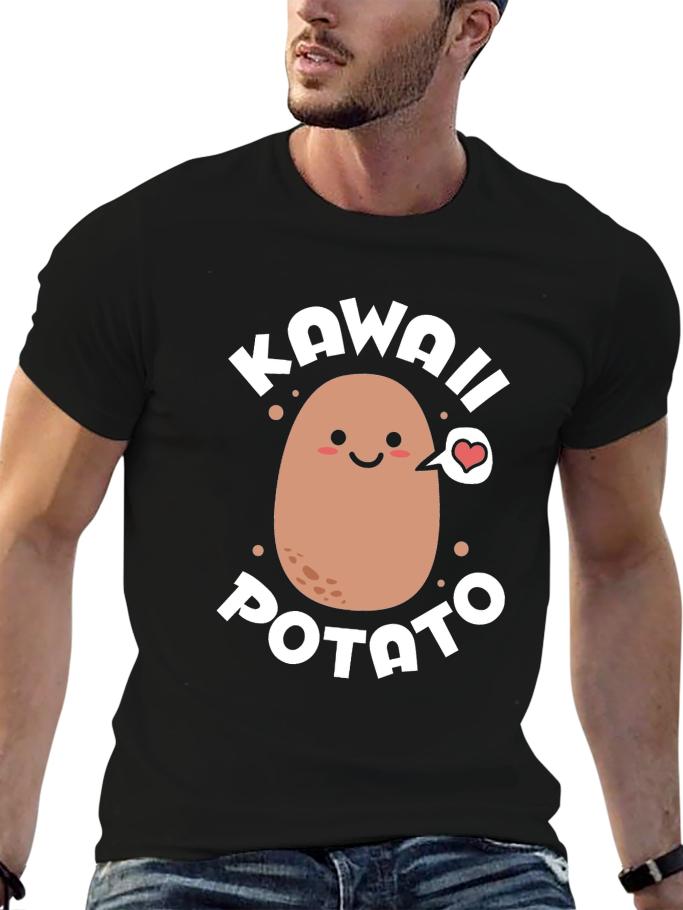 Kawaii Potato Graphic T-Shirt - Cute & Comfortable