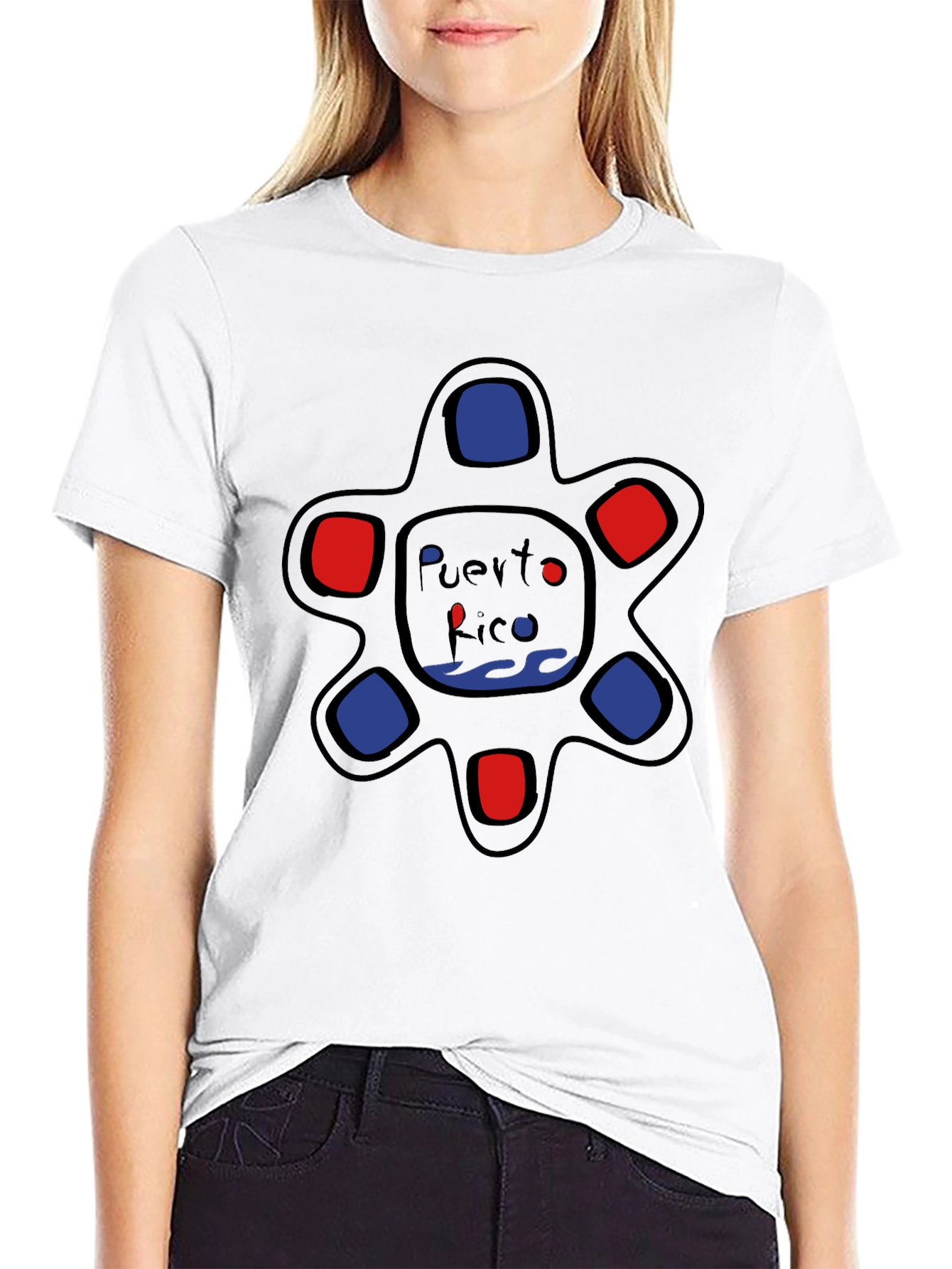 Puerto Rico Turtle T-Shirt - Black Cotton Tee