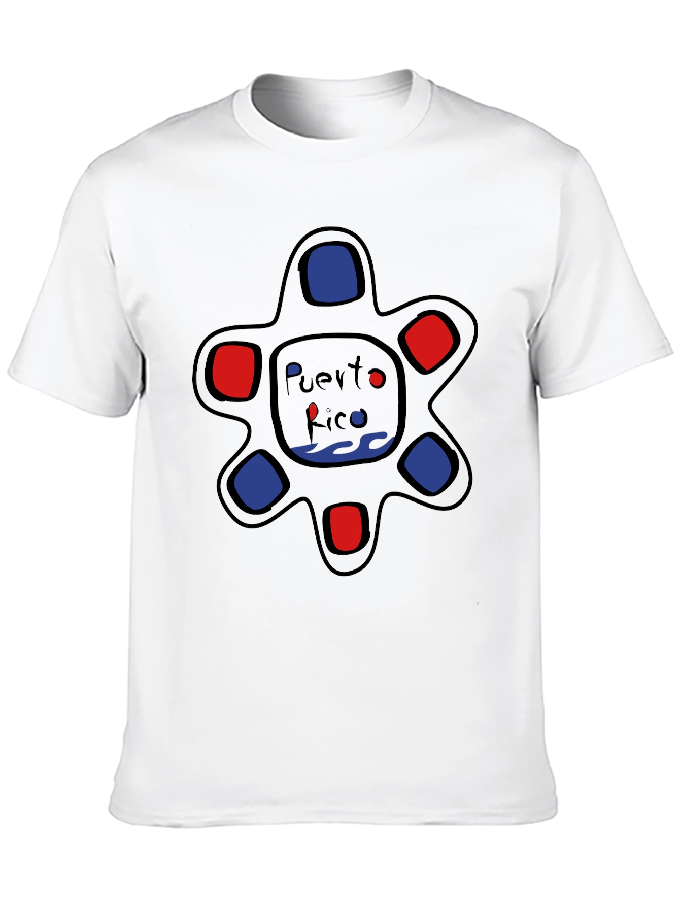 Puerto Rico Turtle T-Shirt - Black Cotton Tee