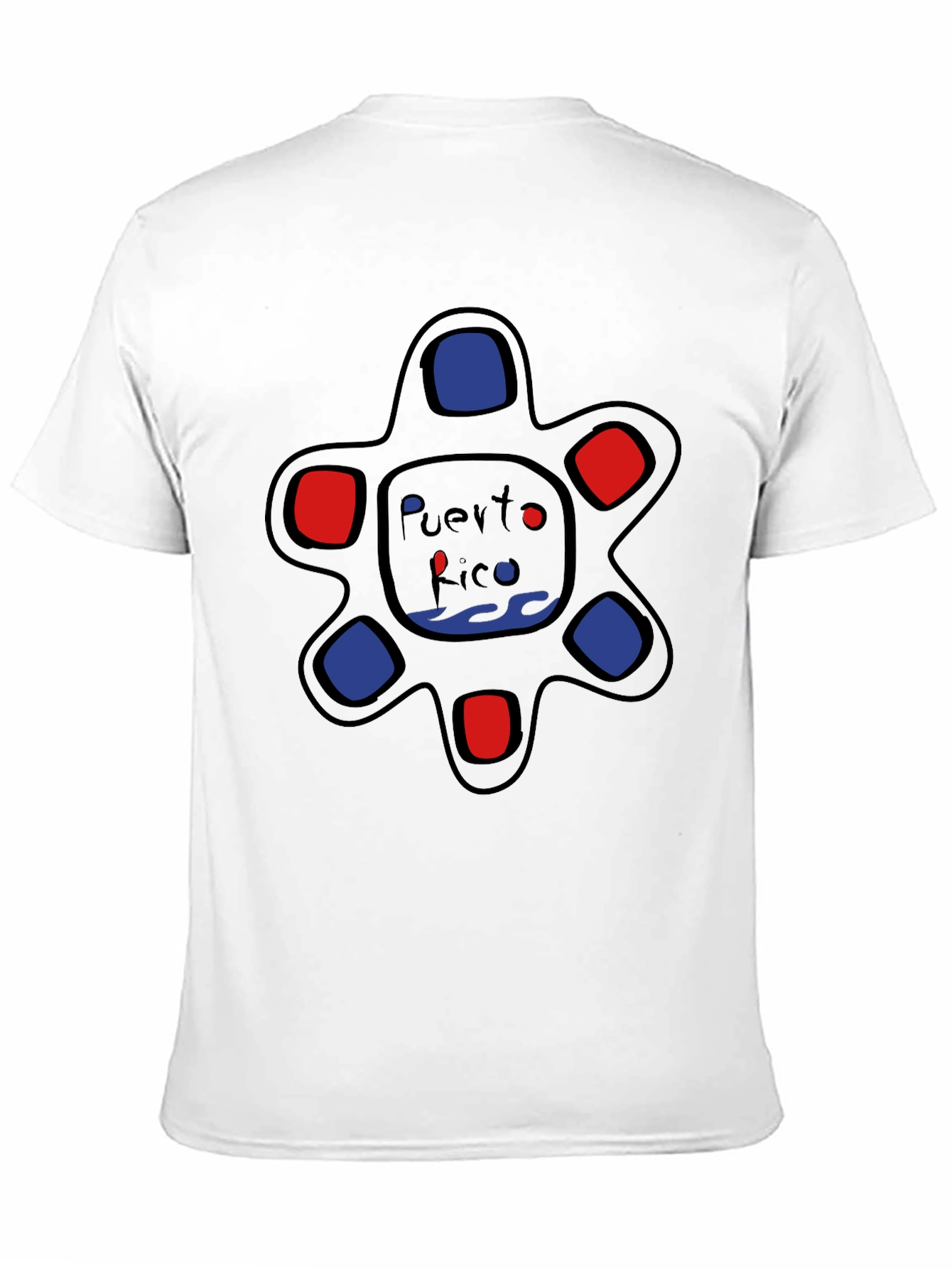 Puerto Rico Turtle T-Shirt - Black Cotton Tee