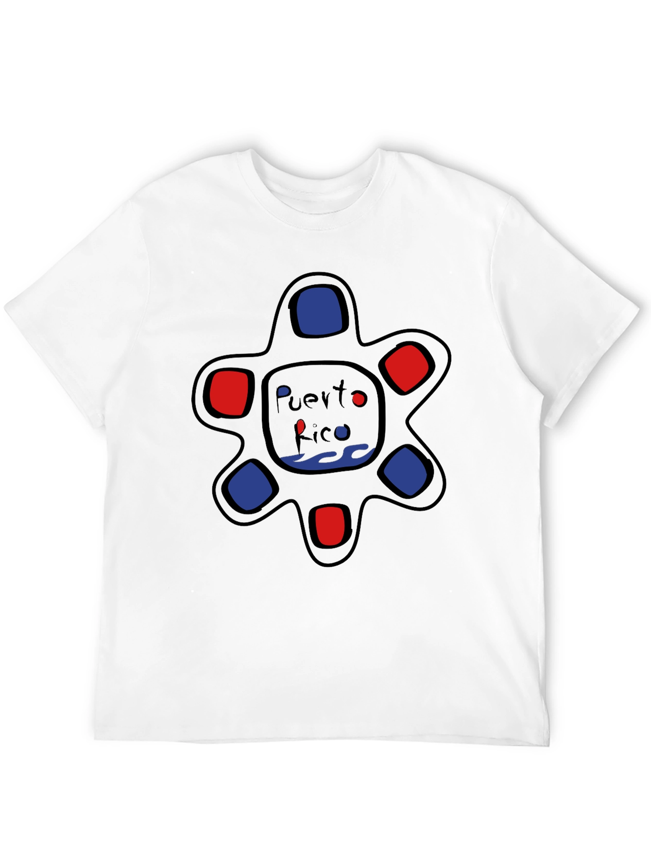 Puerto Rico Turtle T-Shirt - Black Cotton Tee