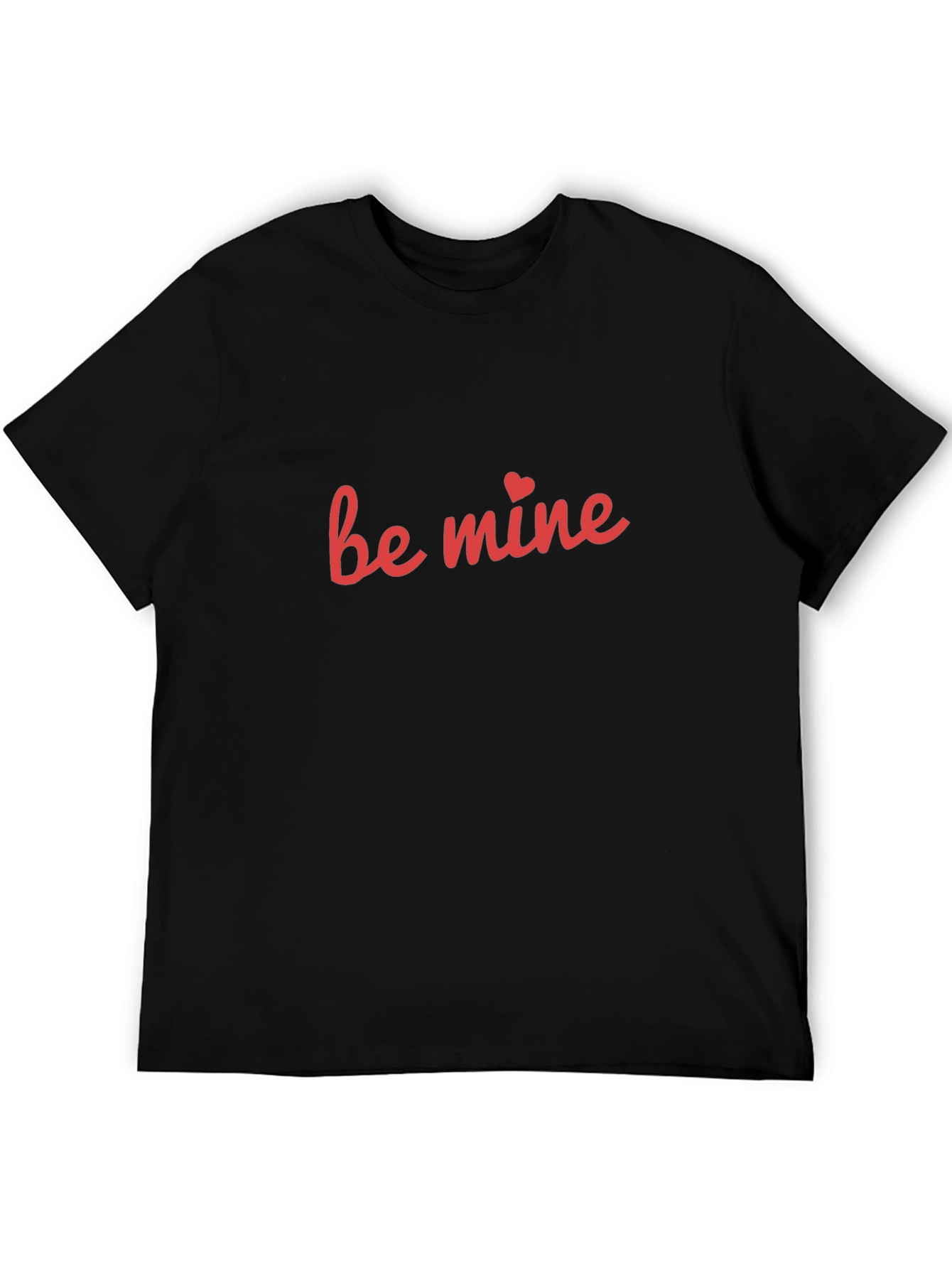 Be Mine Graphic Tee - Black Cotton Blend