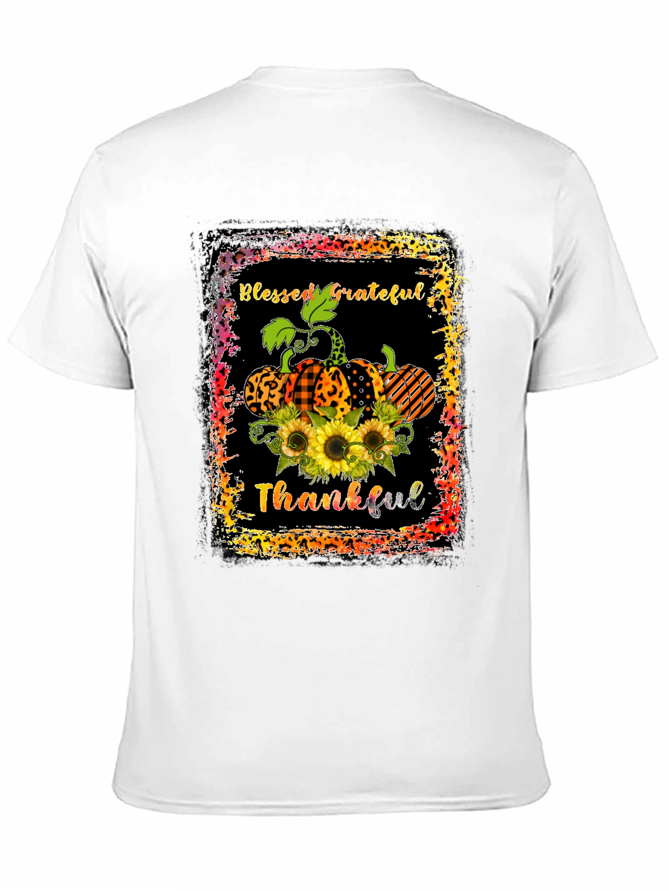 Blessed Grateful Thankful Pumpkin T-Shirt