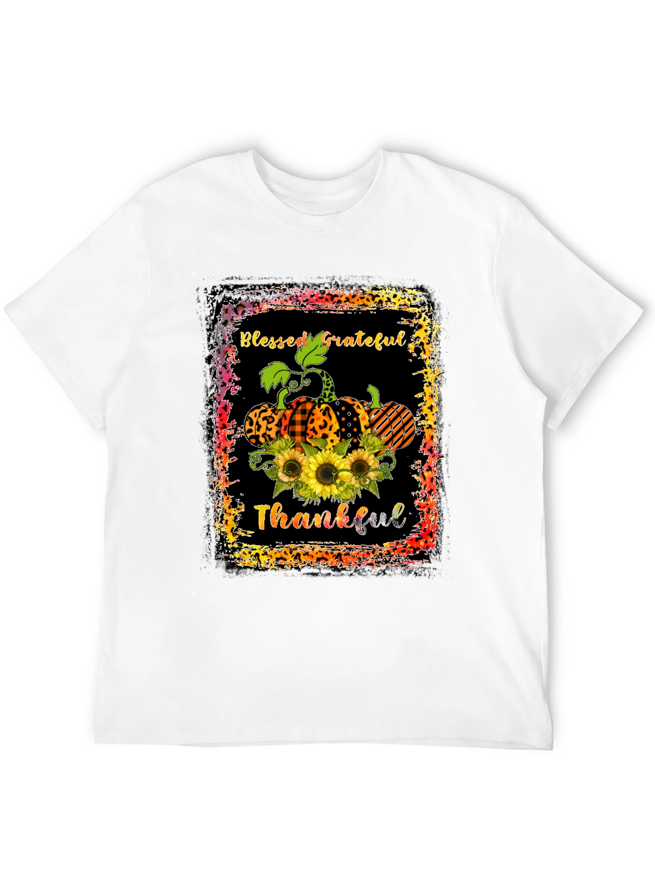 Blessed Grateful Thankful Pumpkin T-Shirt