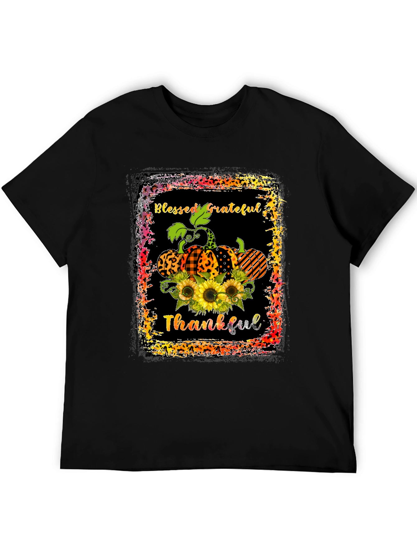 Blessed Grateful Thankful Pumpkin T-Shirt