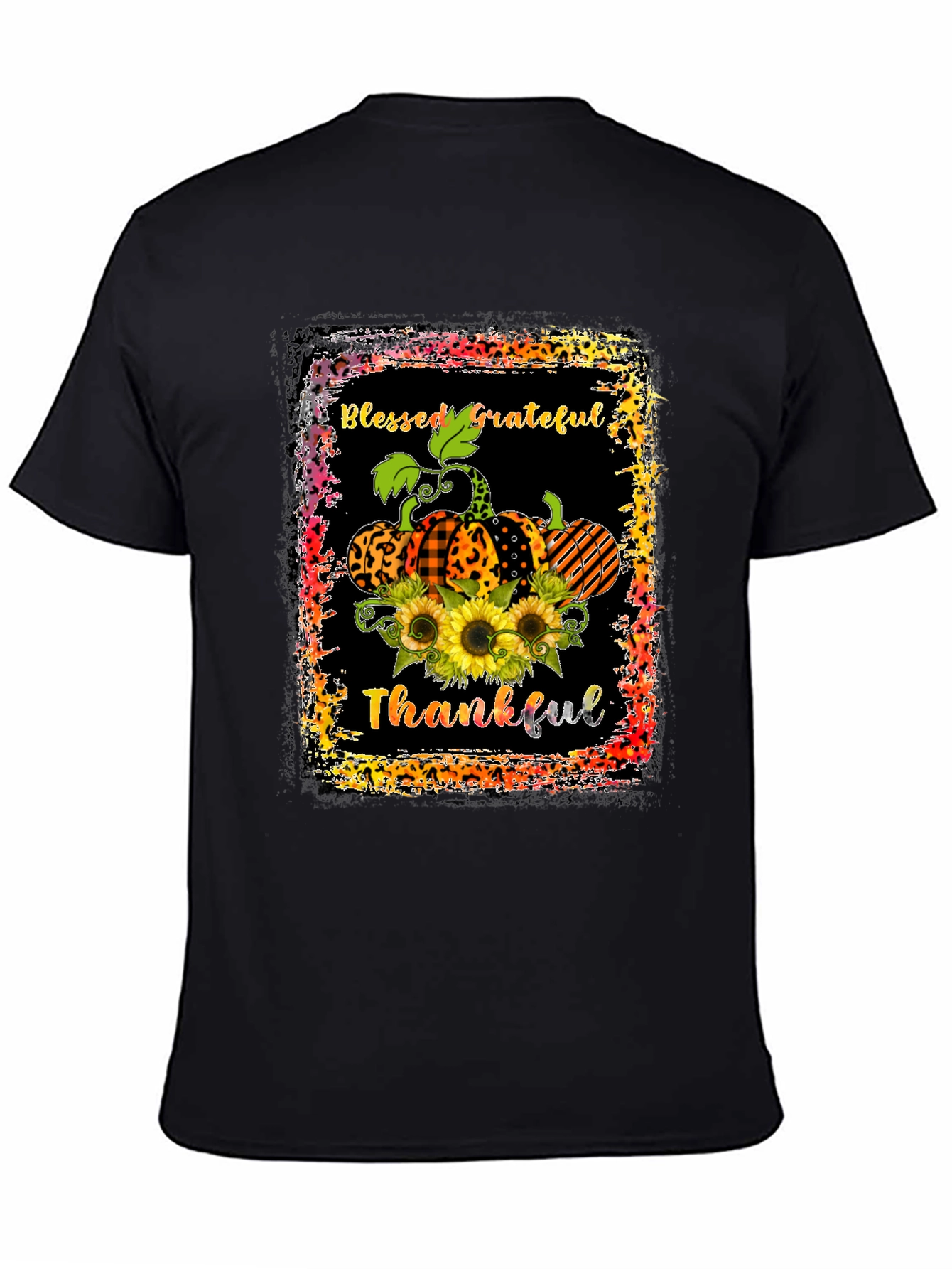 Blessed Grateful Thankful Pumpkin T-Shirt