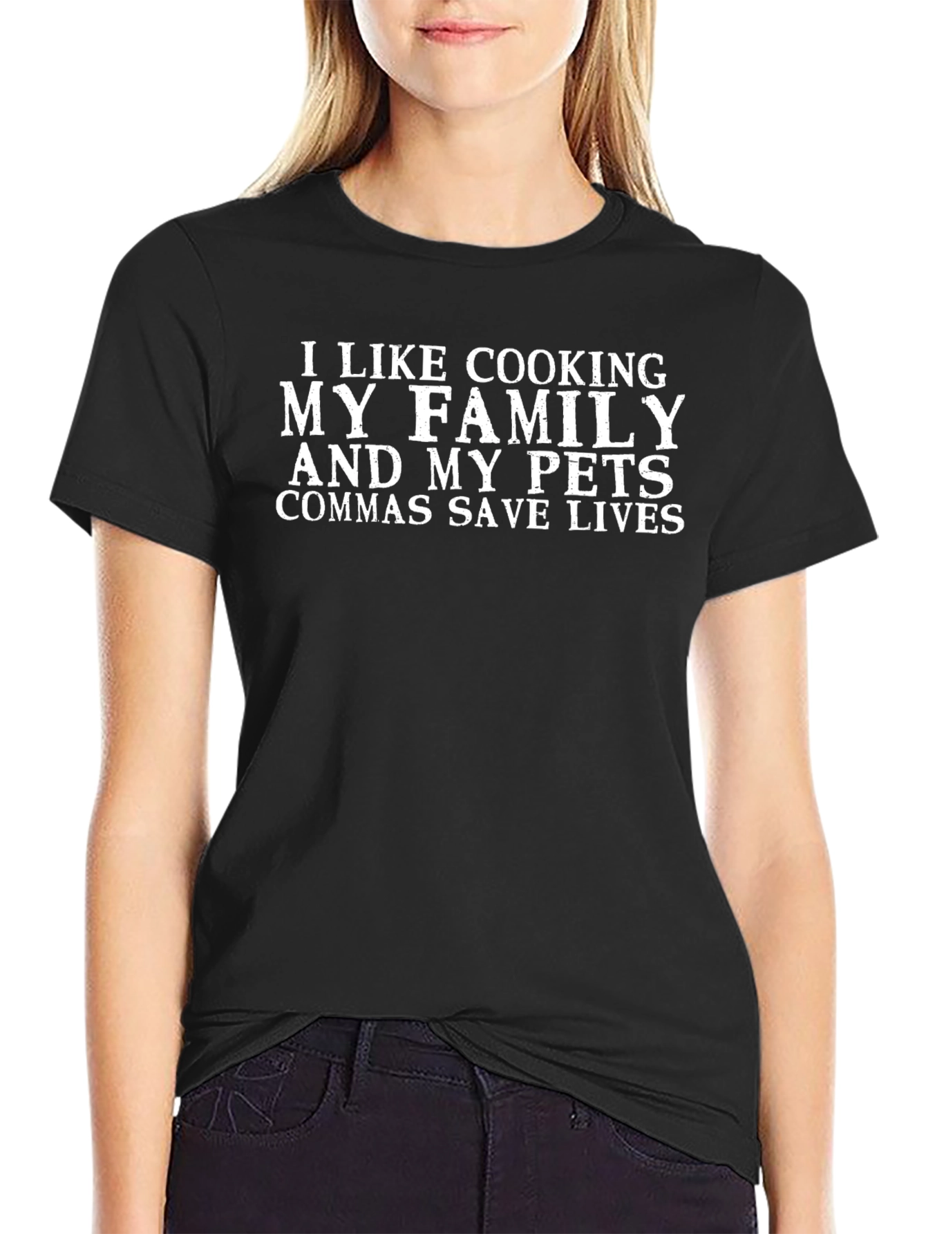 Funny Grammar T-Shirt: Commas Save Lives